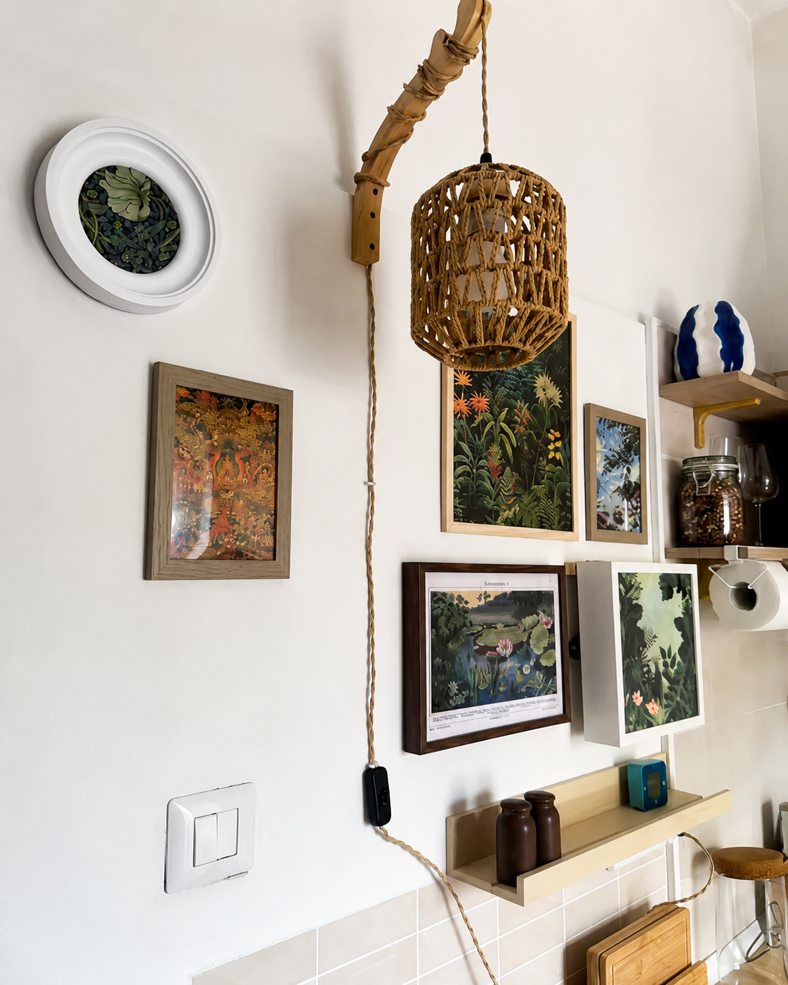 Nori | Woven Rattan Wall Lantern