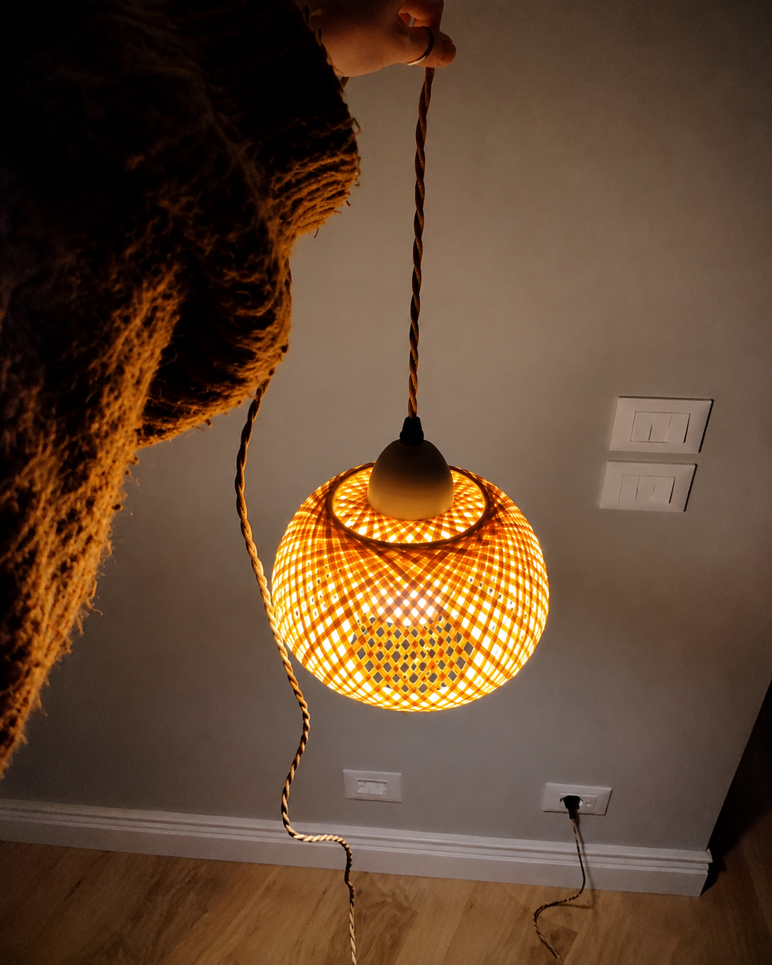 Nori | Woven Rattan Wall Lantern
