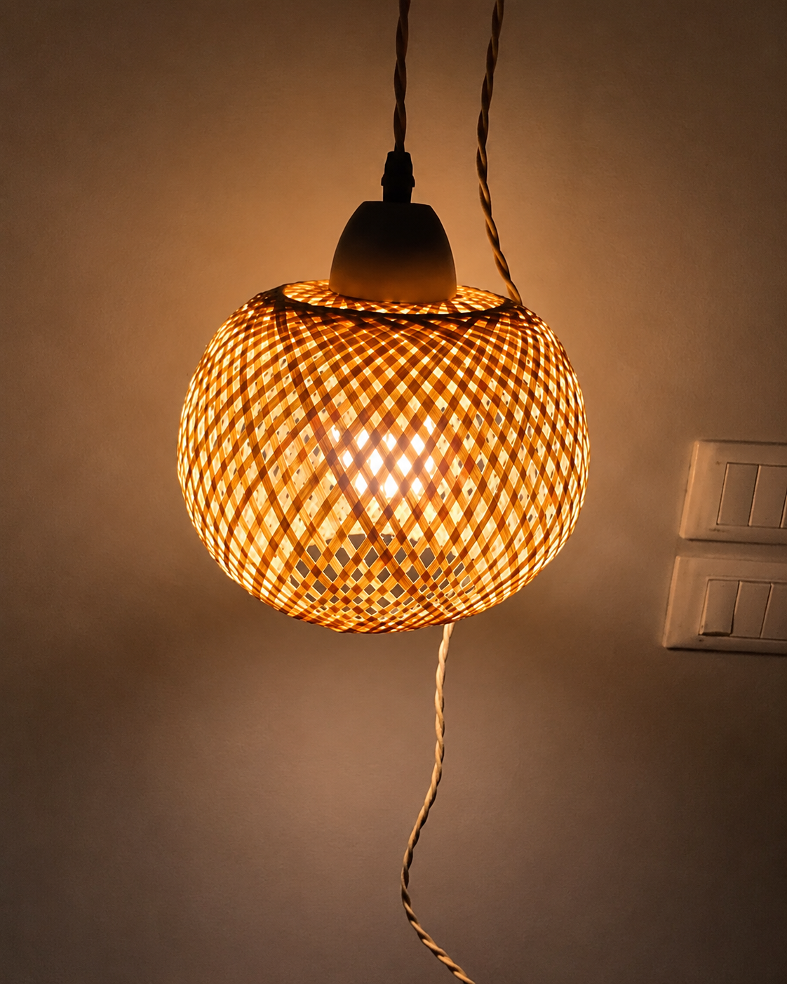 Nori | Woven Rattan Wall Lantern
