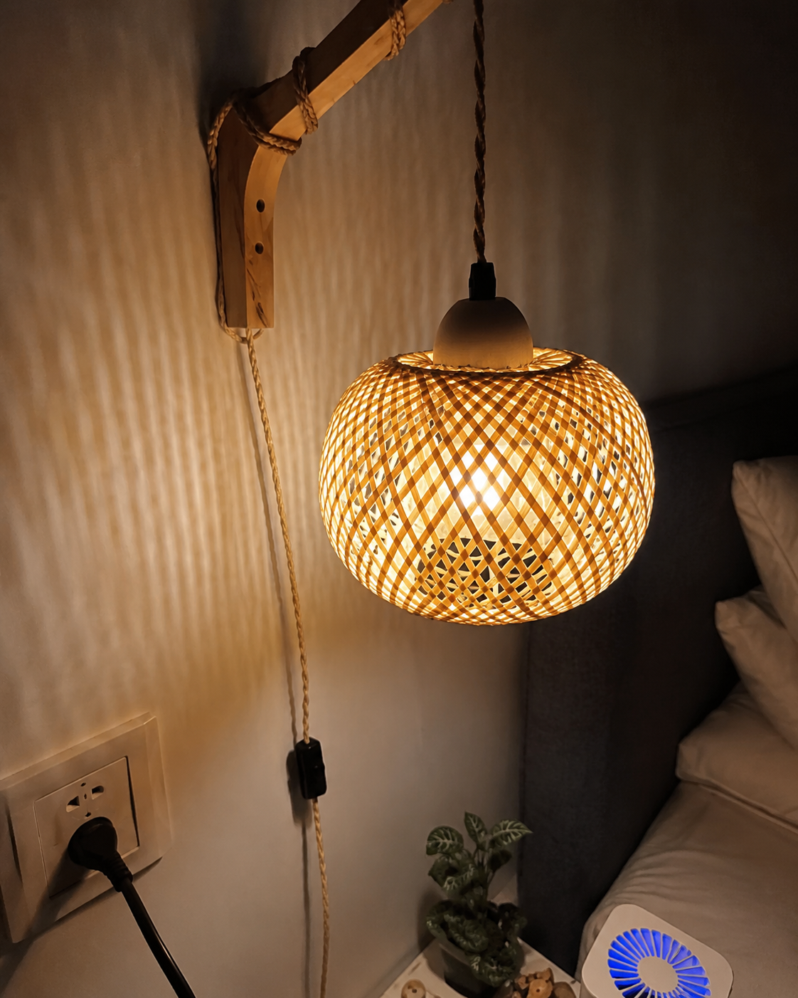 Nori | Woven Rattan Wall Lantern