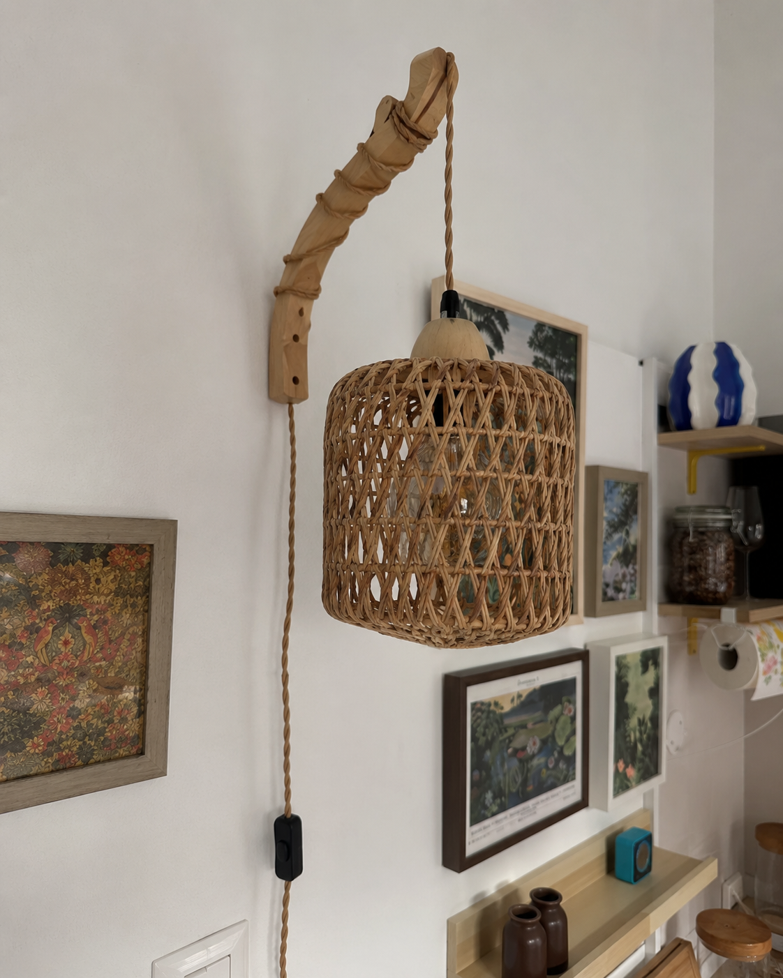 Nori | Woven Rattan Wall Lantern
