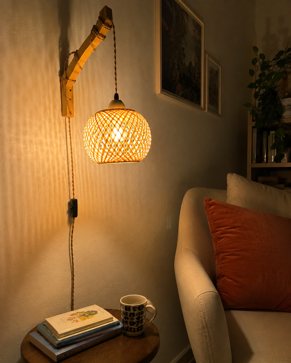 Nori | Woven Rattan Wall Lantern