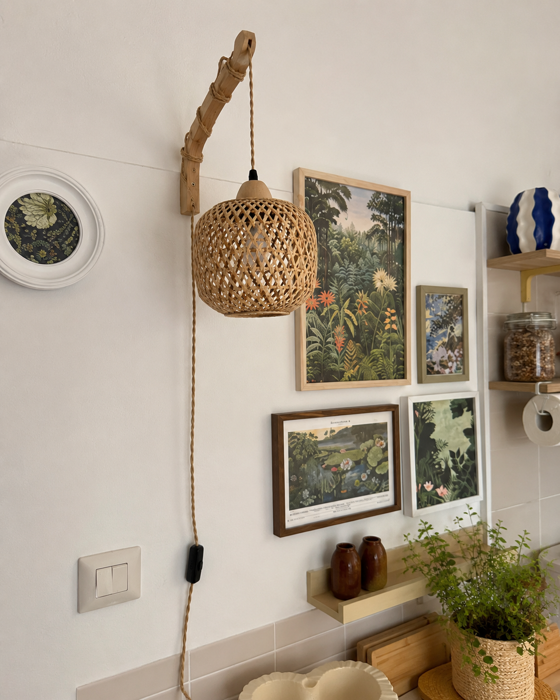 Nori | Woven Rattan Wall Lantern