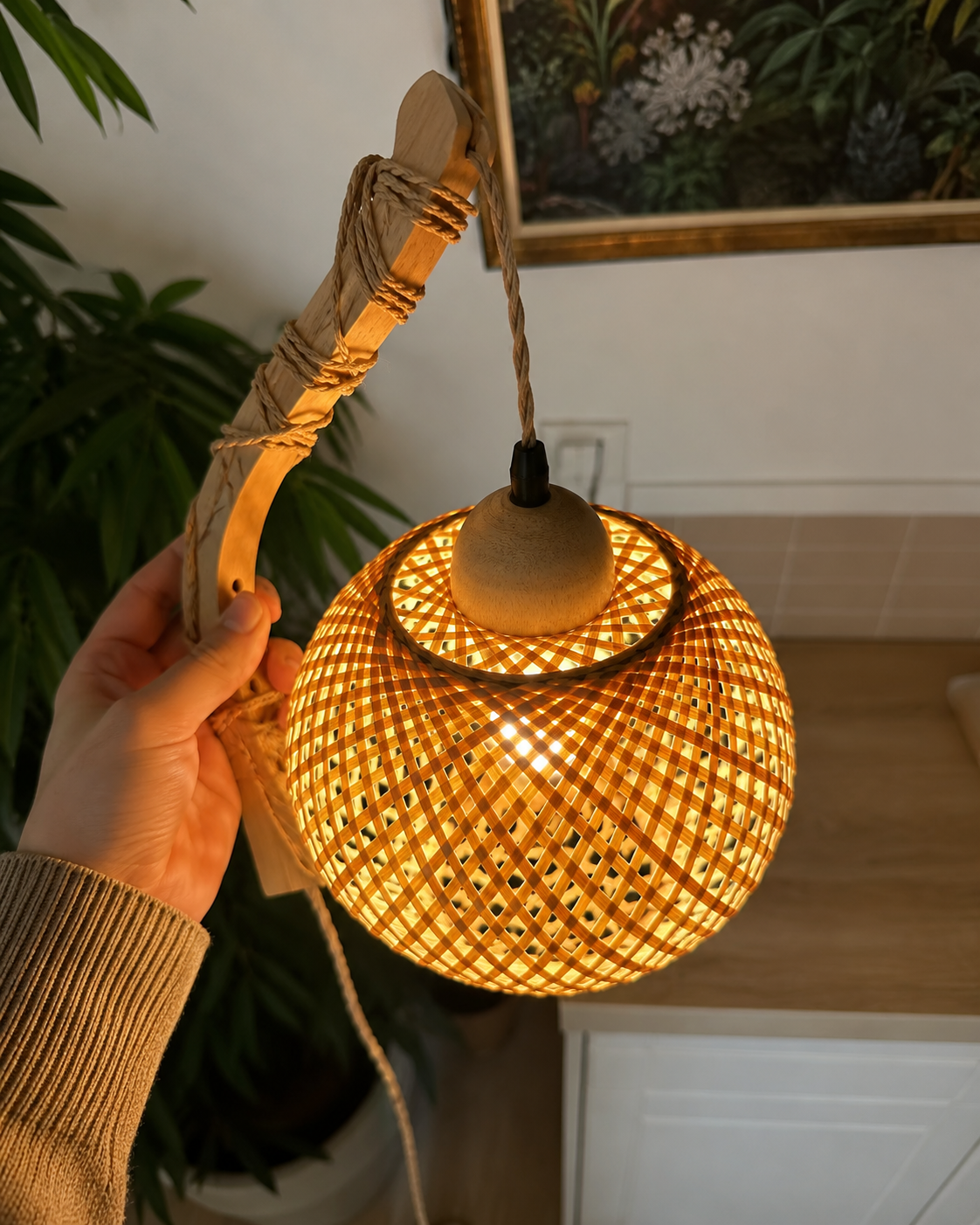 Nori | Woven Rattan Wall Lantern