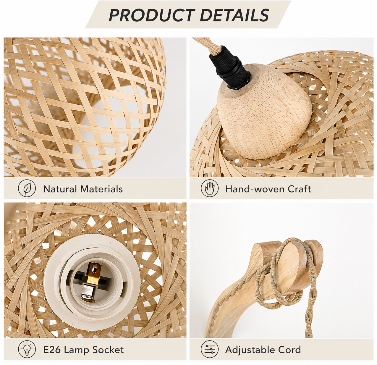 Nori | Woven Rattan Wall Lantern