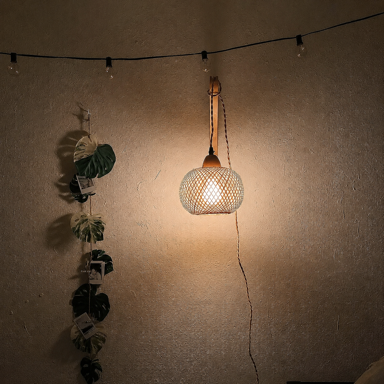 Nori | Woven Rattan Wall Lantern