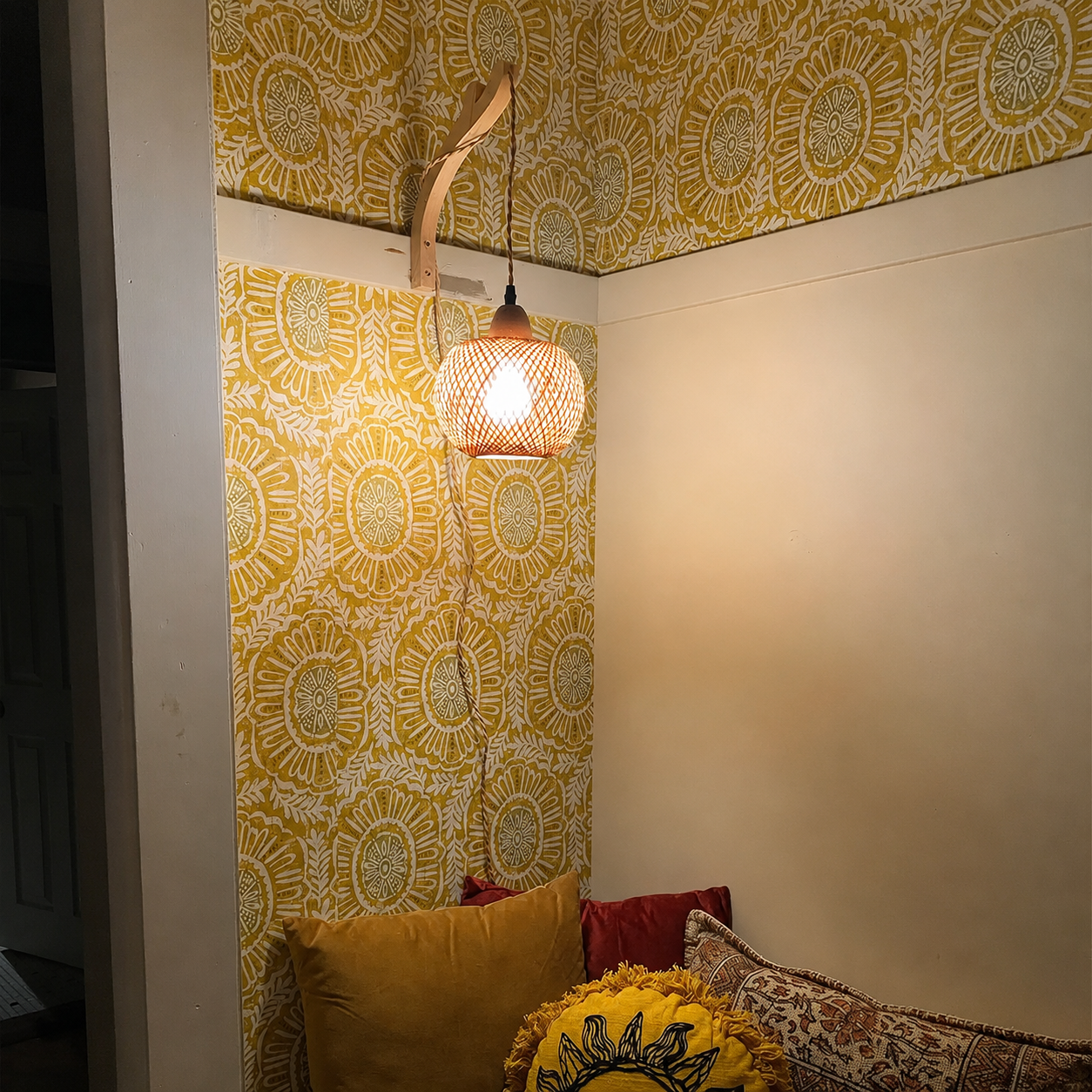Nori | Woven Rattan Wall Lantern