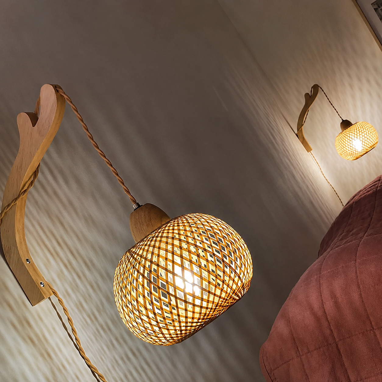 Nori | Woven Rattan Wall Lantern