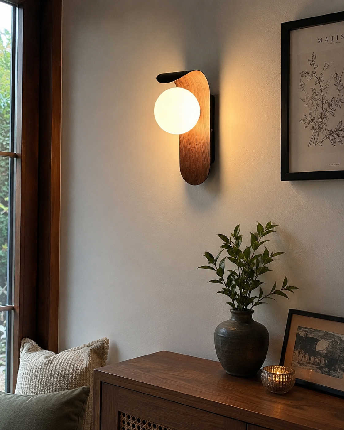 Koda | Japanese Wood Wall Sconce