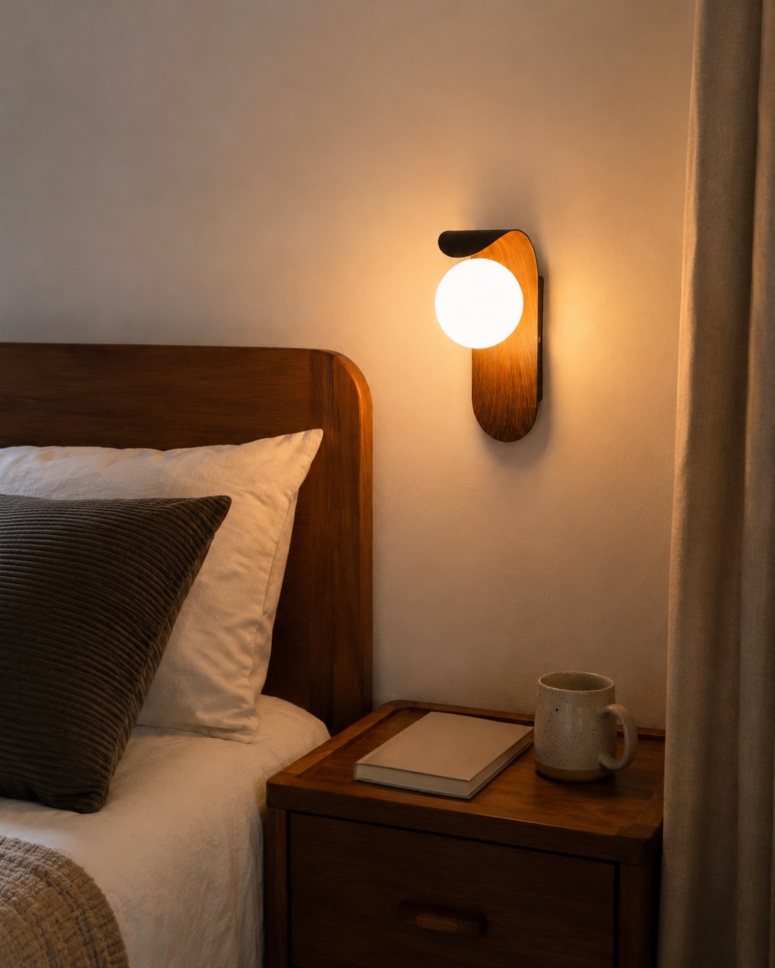 Koda | Japanese Wood Wall Sconce