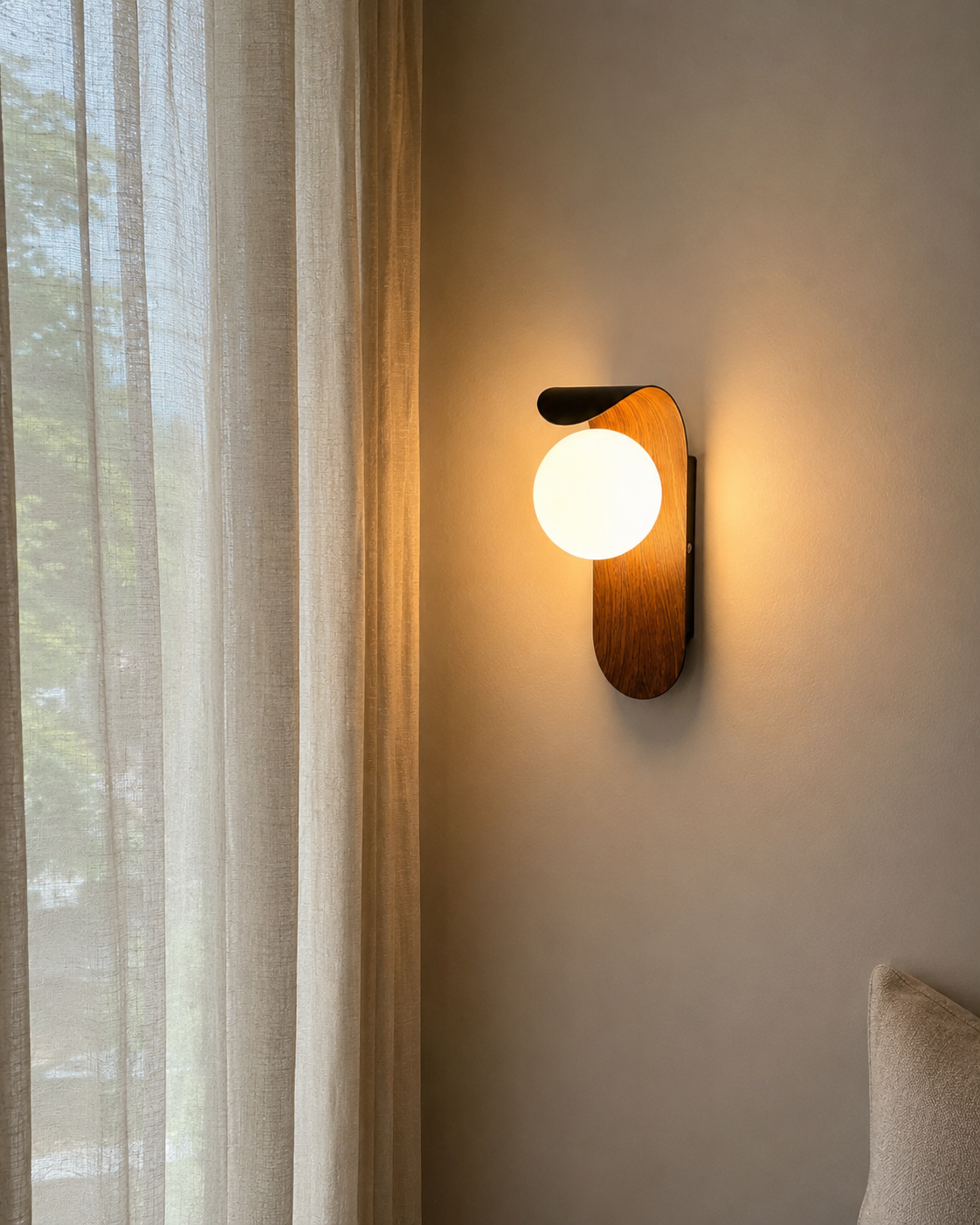 Koda | Japanese Wood Wall Sconce
