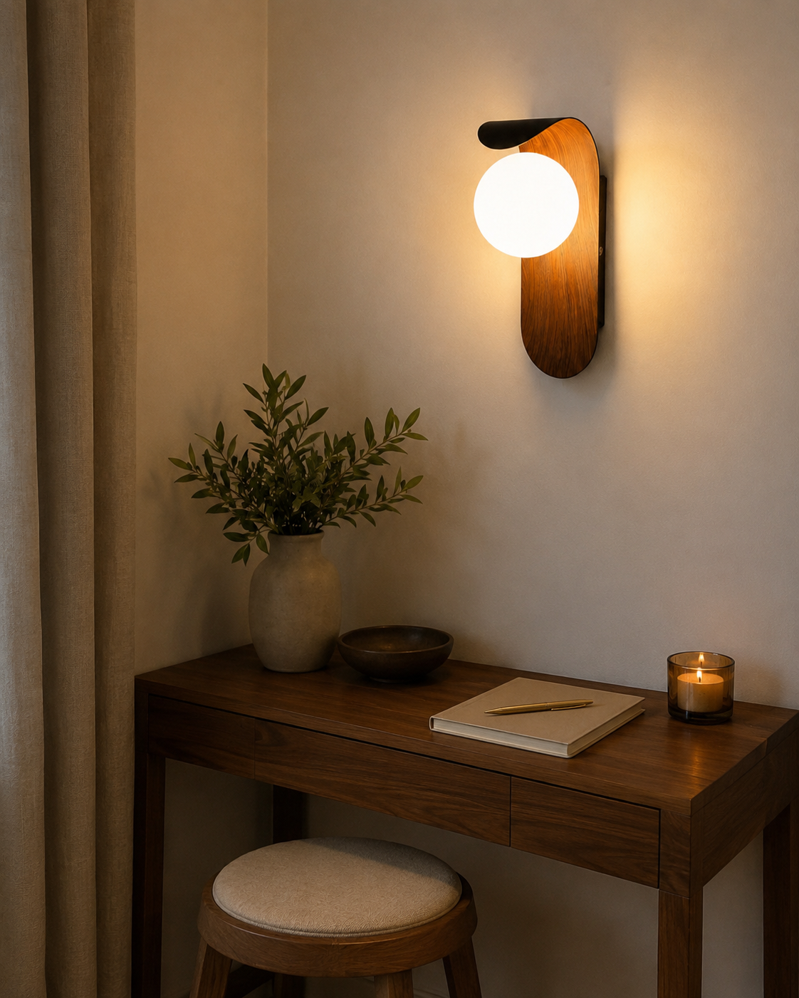 Koda | Japanese Wood Wall Sconce