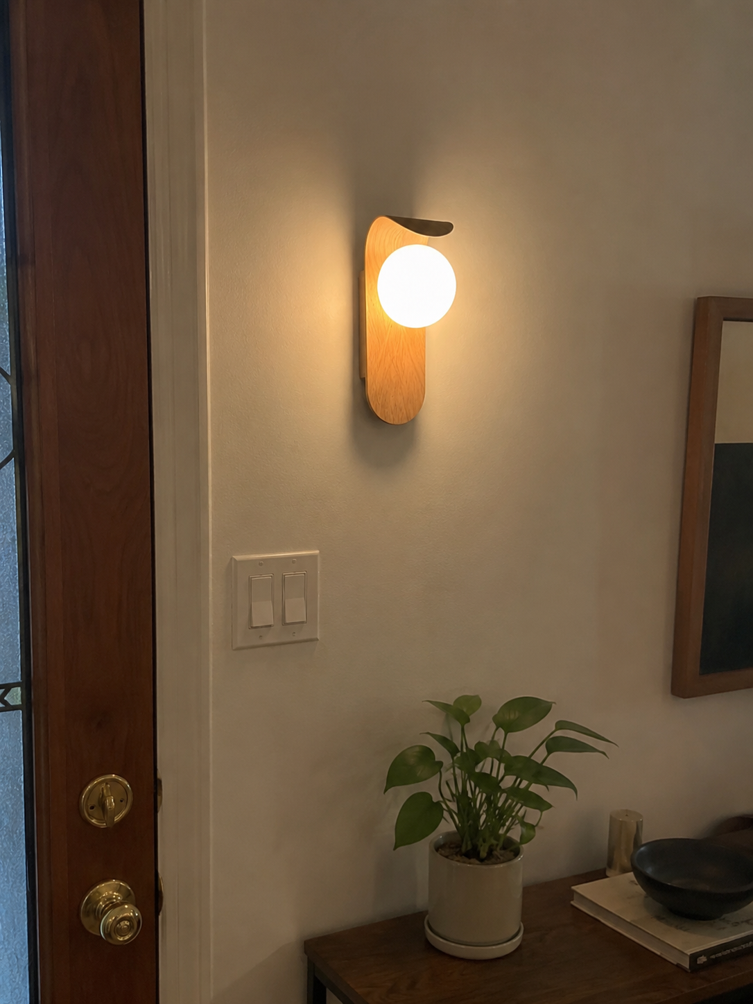 Koda | Japanese Wood Wall Sconce