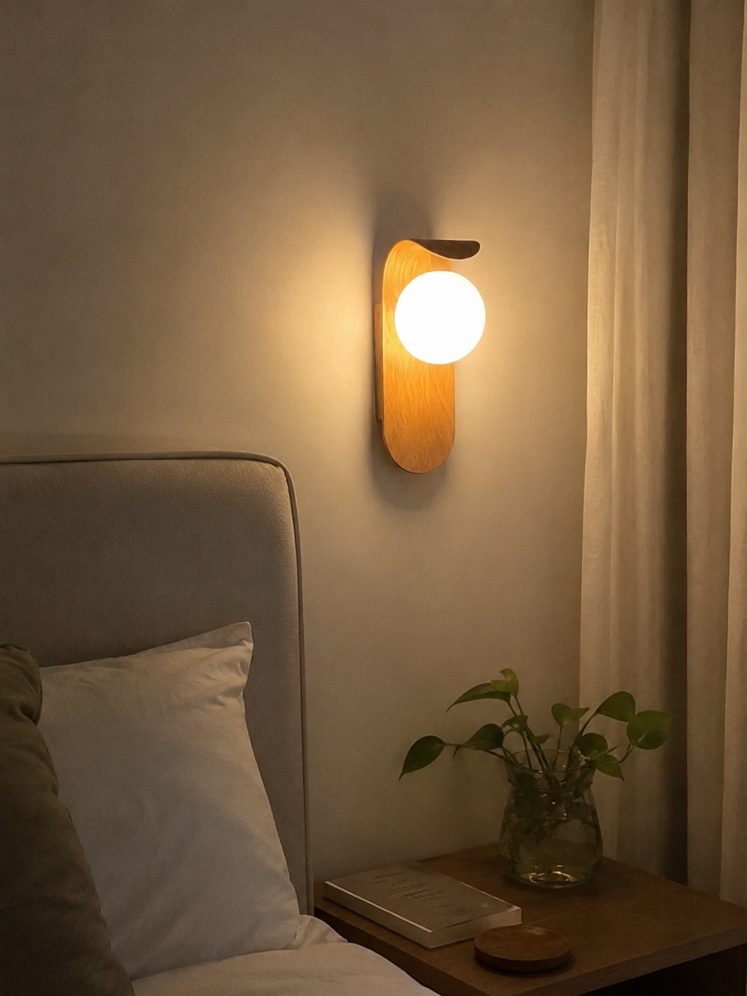 Koda | Japanese Wood Wall Sconce