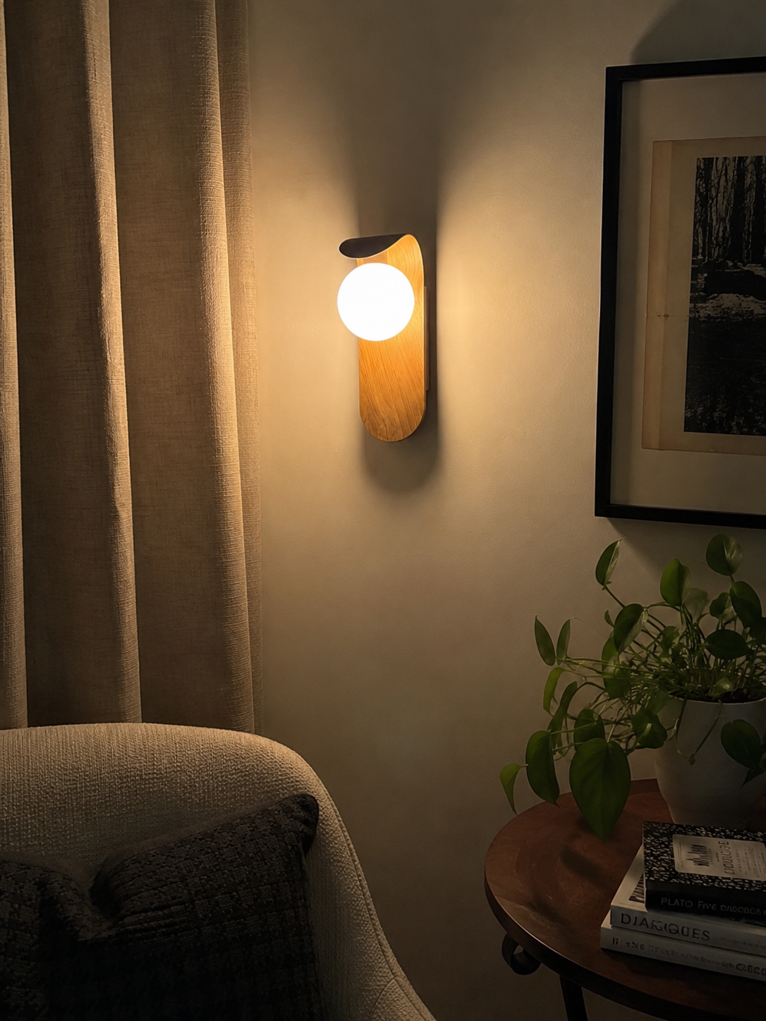 Koda | Japanese Wood Wall Sconce