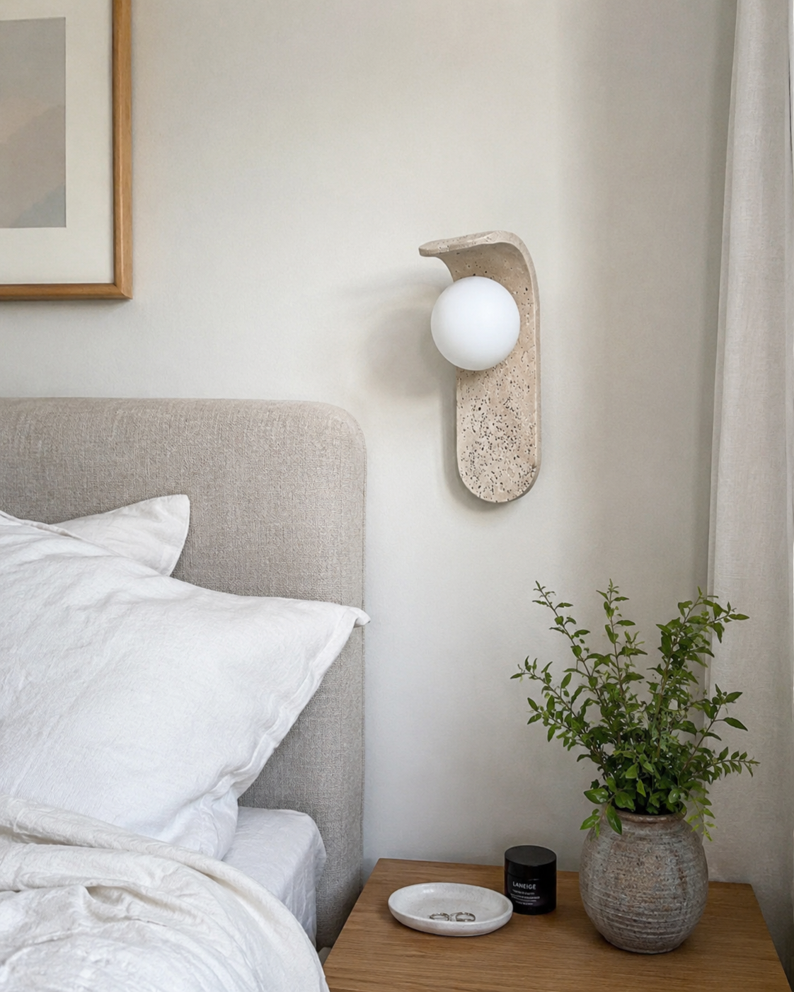 Sona | Travertine Wall Sconce
