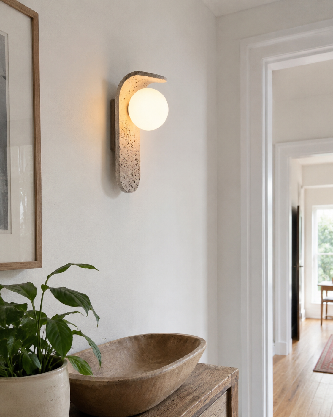 Sona | Travertine Wall Sconce