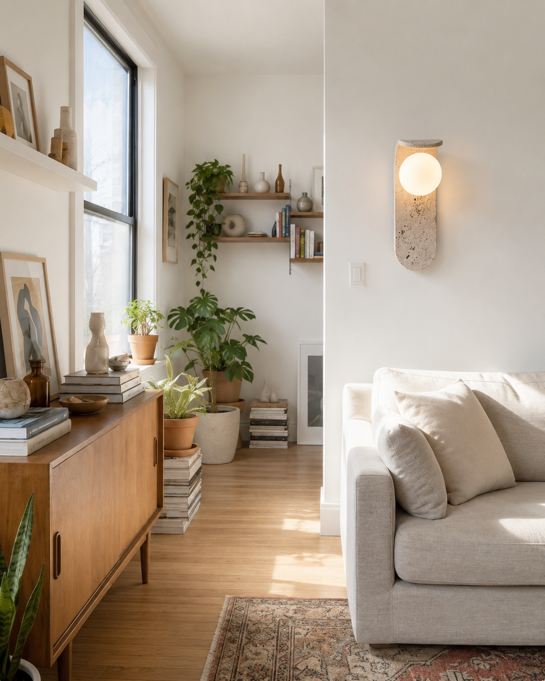 Sona | Travertine Wall Sconce