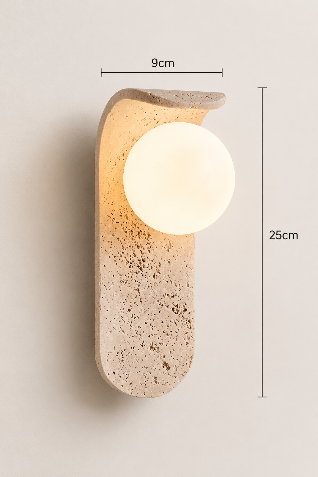 Sona | Travertine Wall Sconce