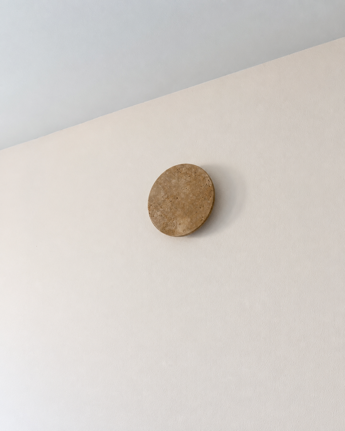 Mira | Round Travertine Wall Sconce