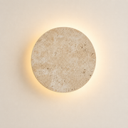 Mira | Round Travertine Wall Sconce
