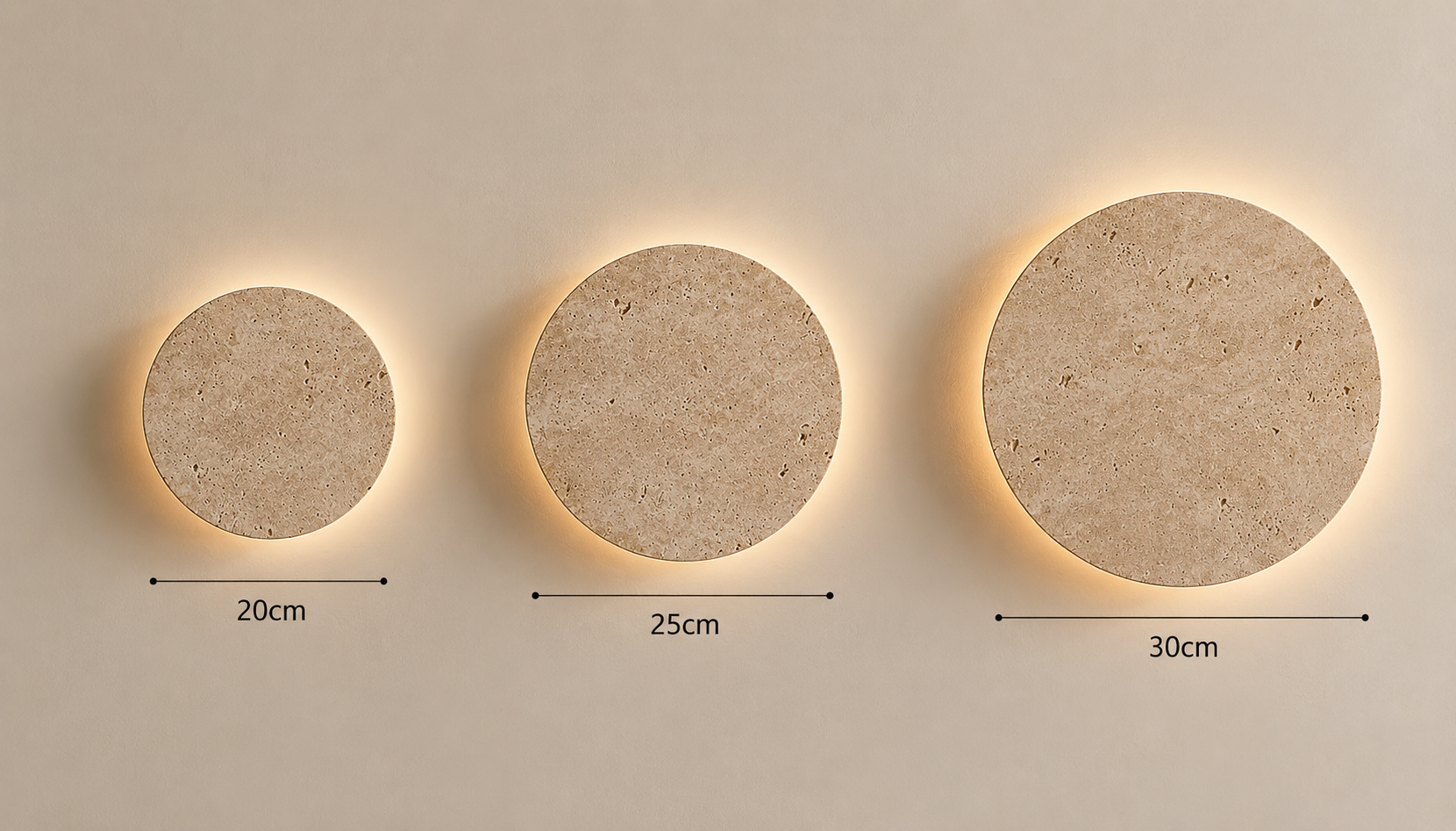 Mira | Round Travertine Wall Sconce