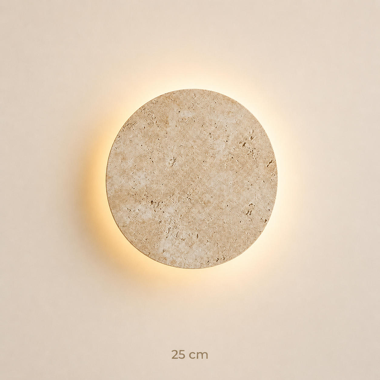 Mira | Round Travertine Wall Sconce