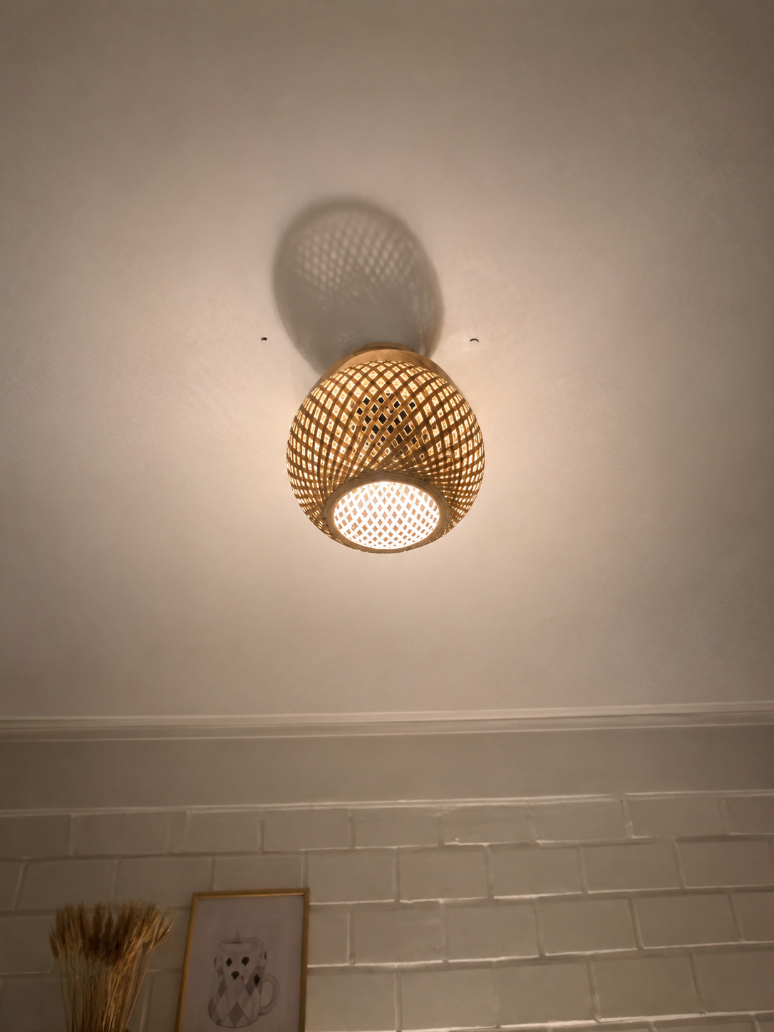 Hana | Bamboo Flush Mount Ceiling Light