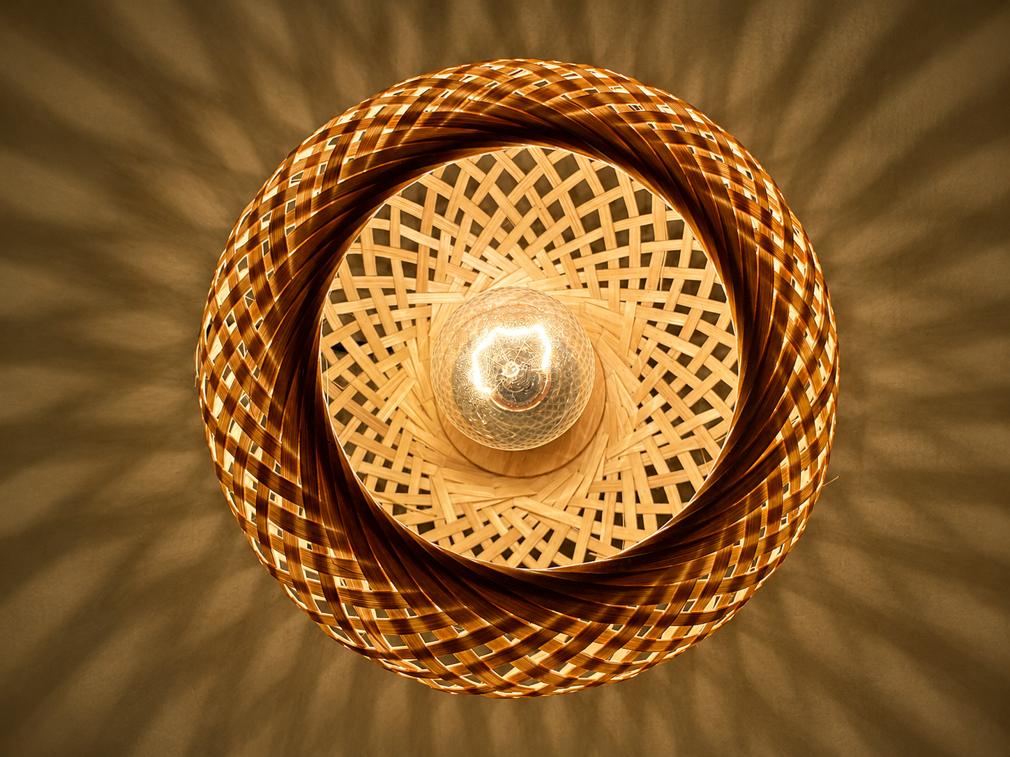 Hana | Bamboo Flush Mount Ceiling Light