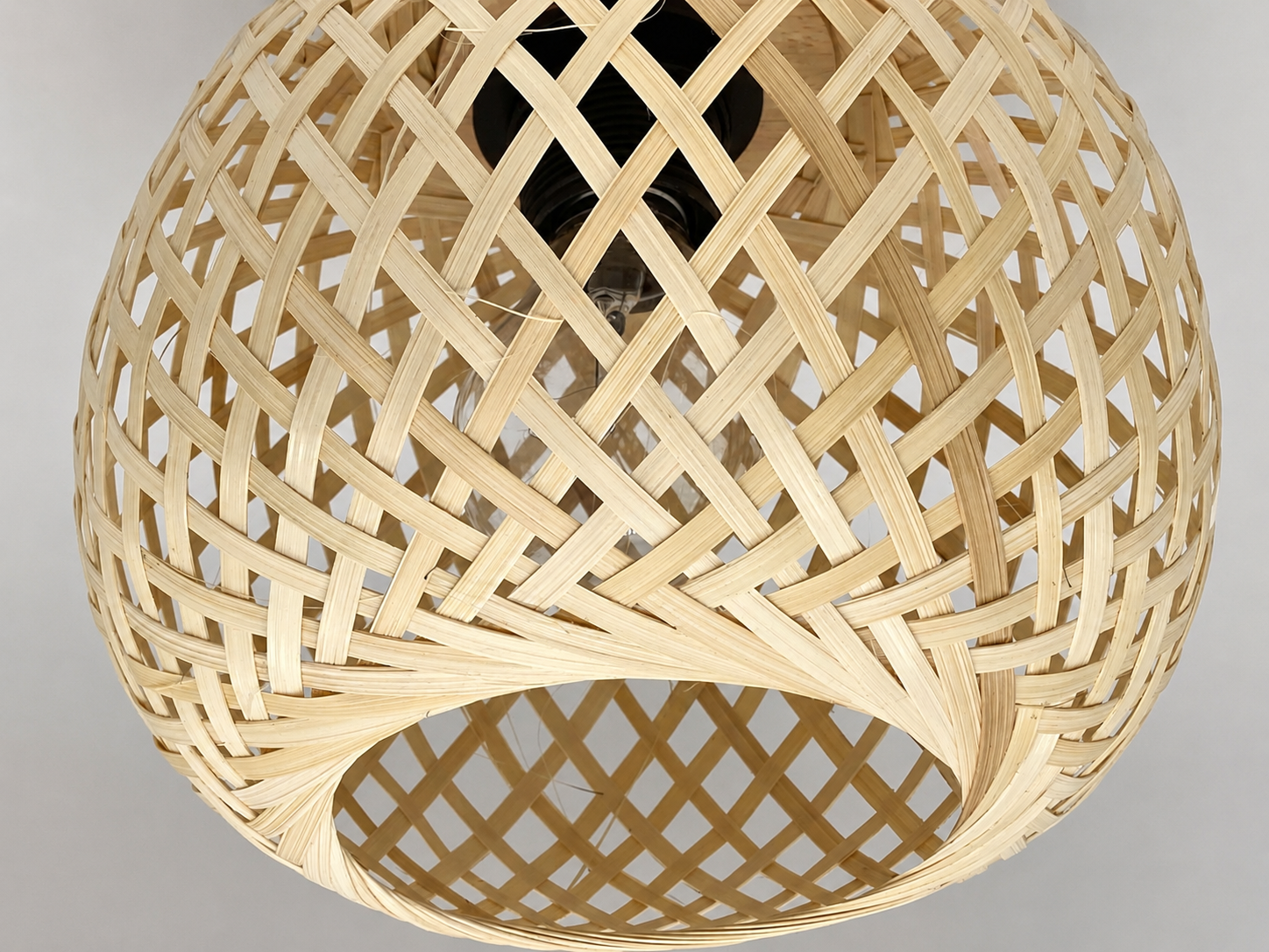 Hana | Bamboo Flush Mount Ceiling Light