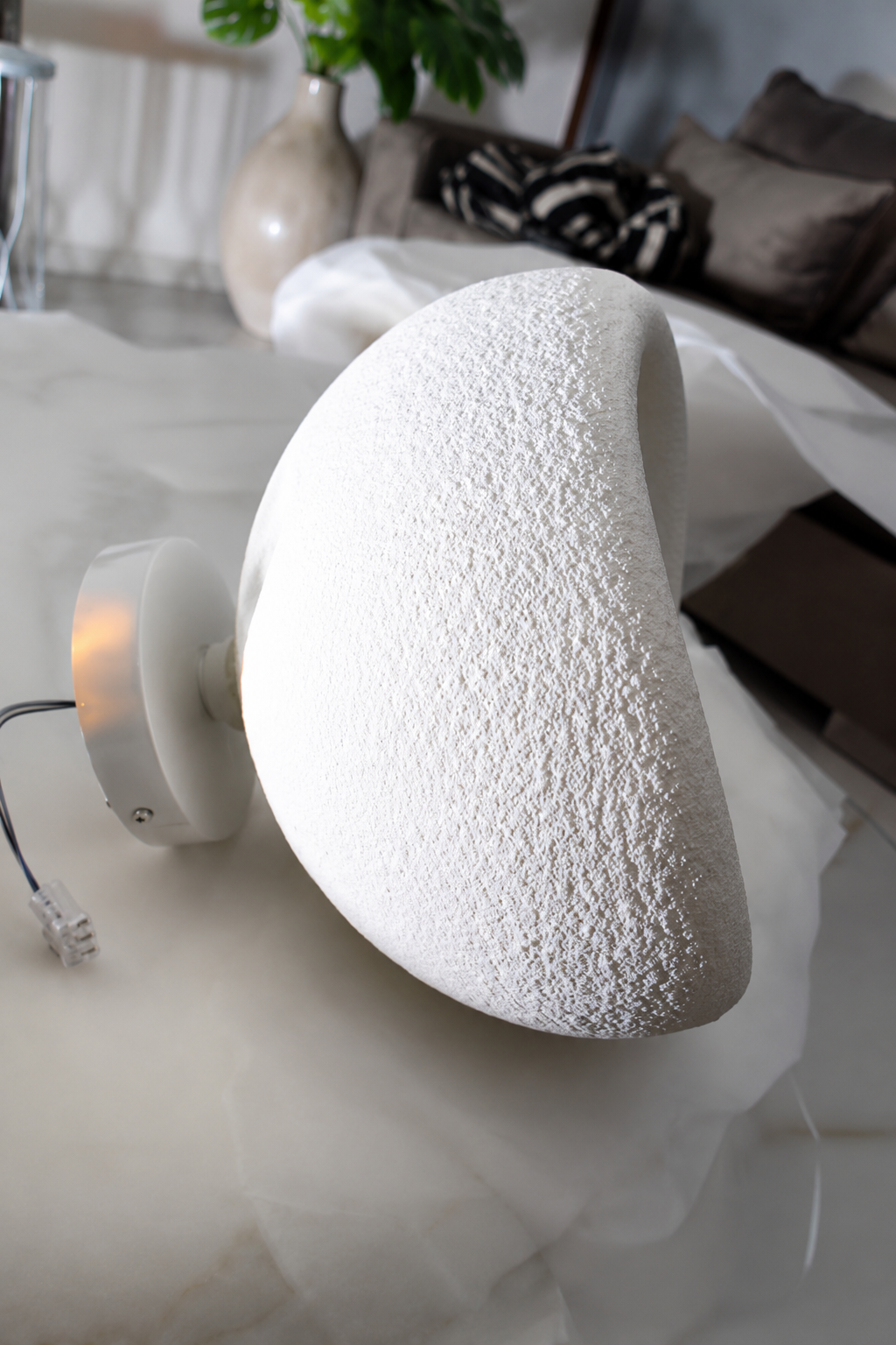 Luna | Wabi-Sabi Half-Dome Ceiling Light