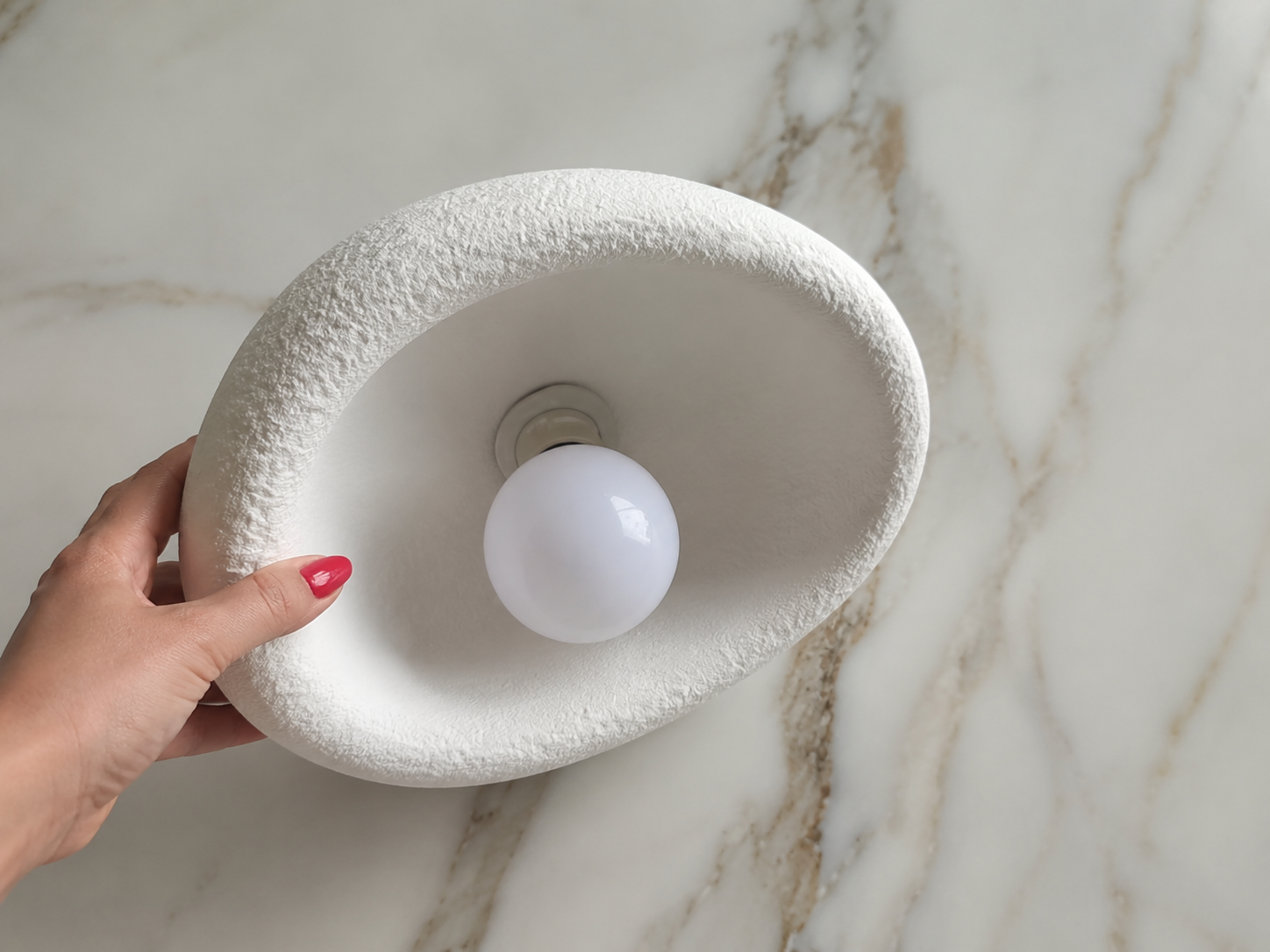 Luna | Wabi-Sabi Half-Dome Ceiling Light