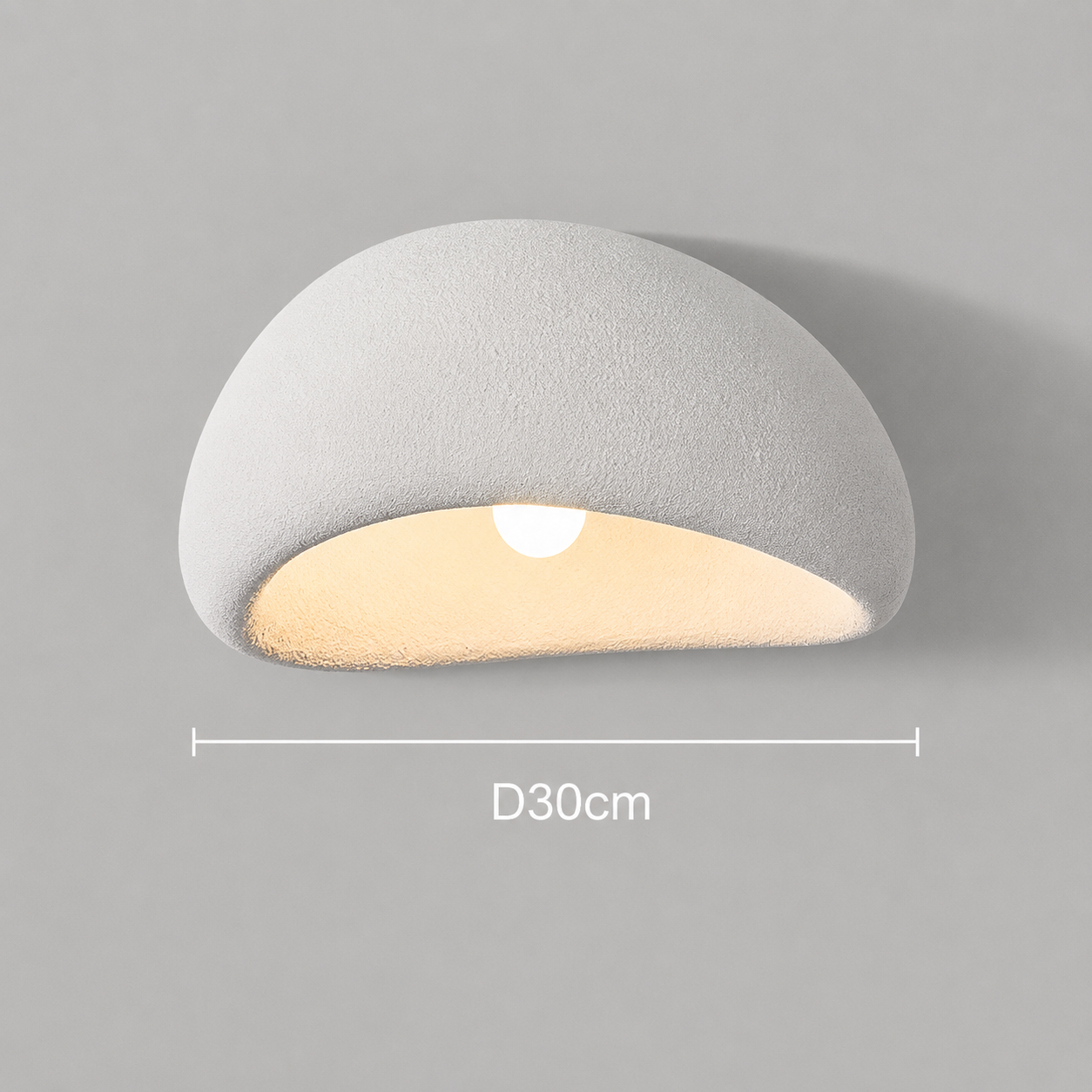 Luna | Wabi-Sabi Half-Dome Ceiling Light