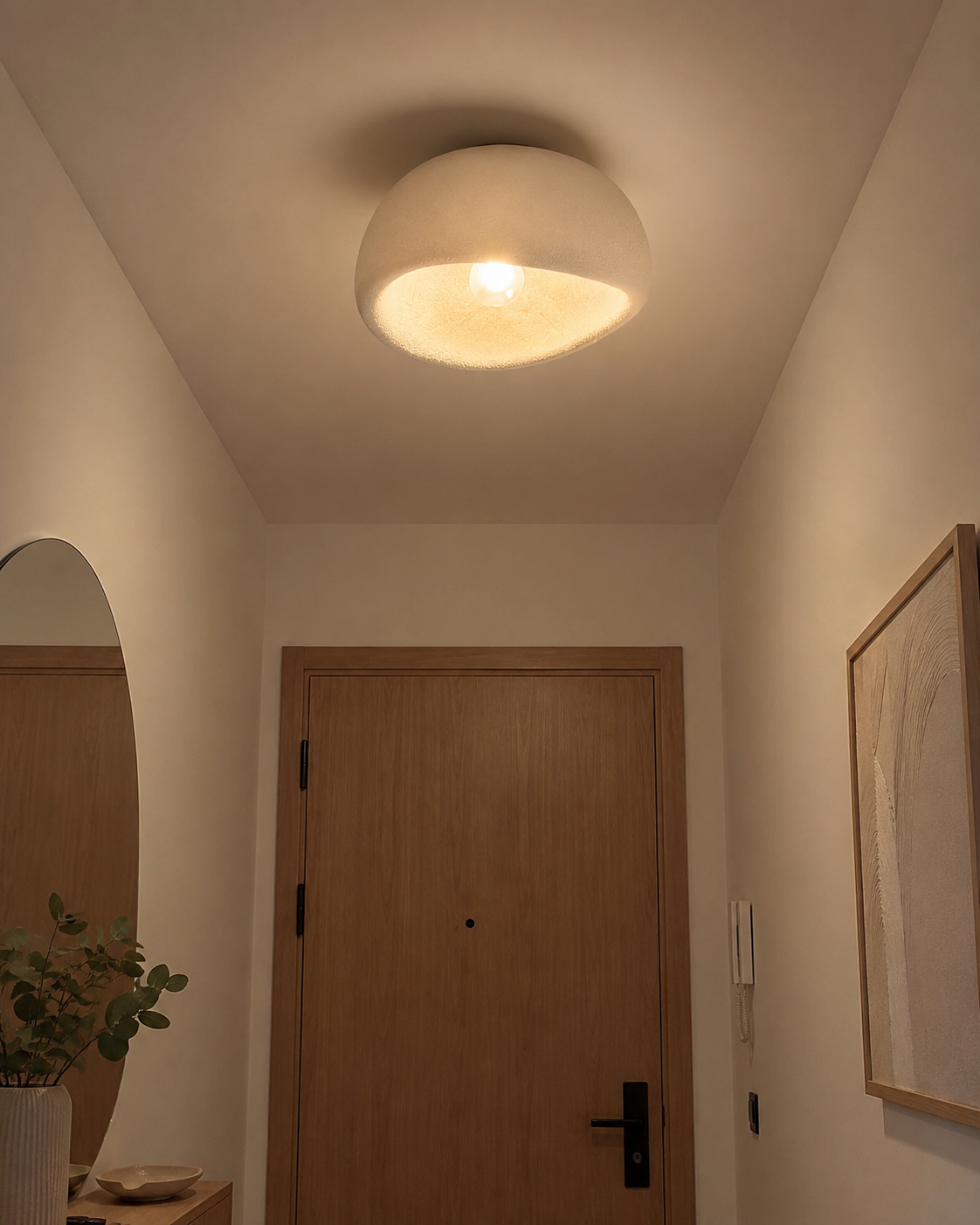 Luna | Wabi-Sabi Half-Dome Ceiling Light