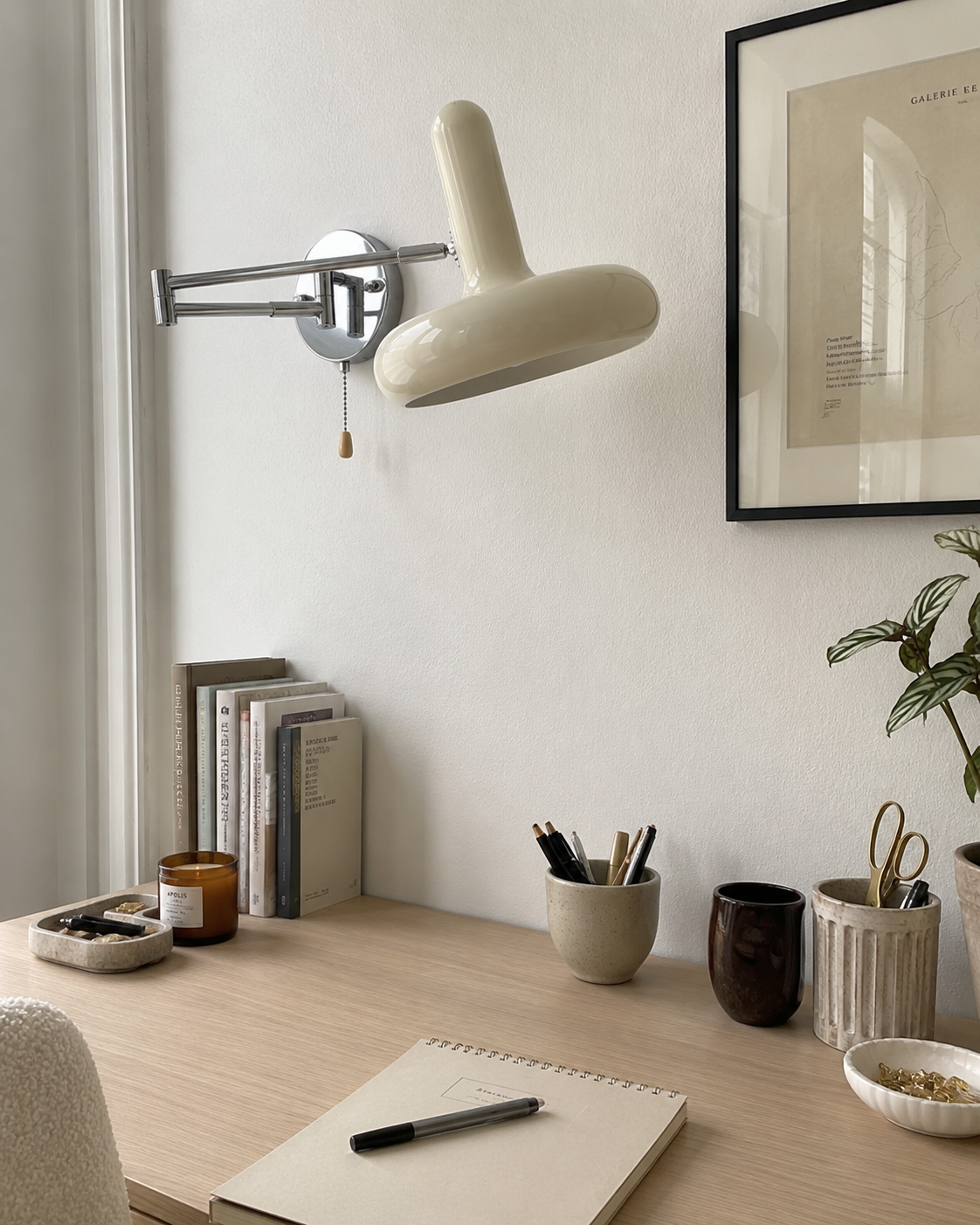 Leva | Swing Arm Wall Lamp Adjustable Reading Bedside Sconce