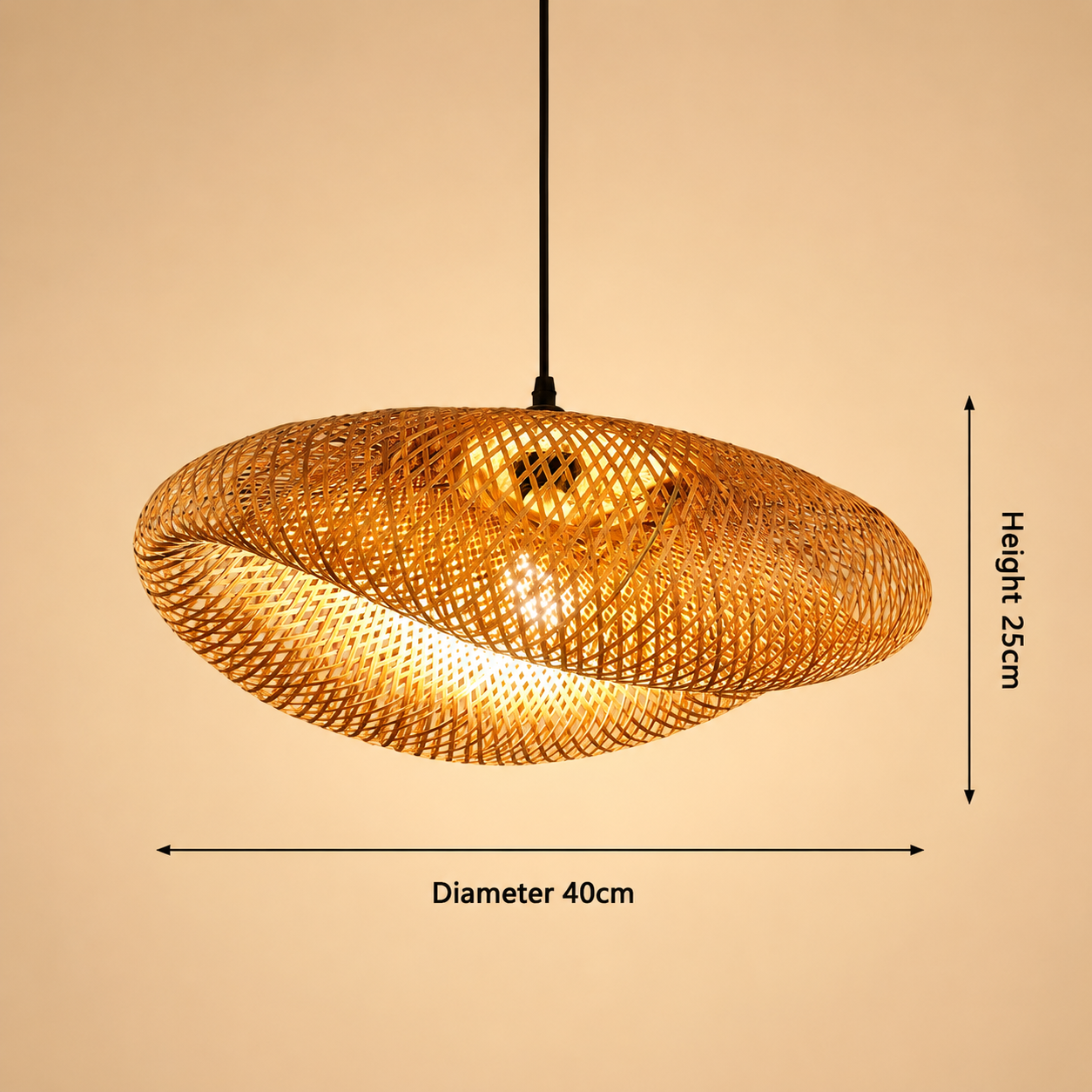 Nido | Woven Bamboo Pendant Light