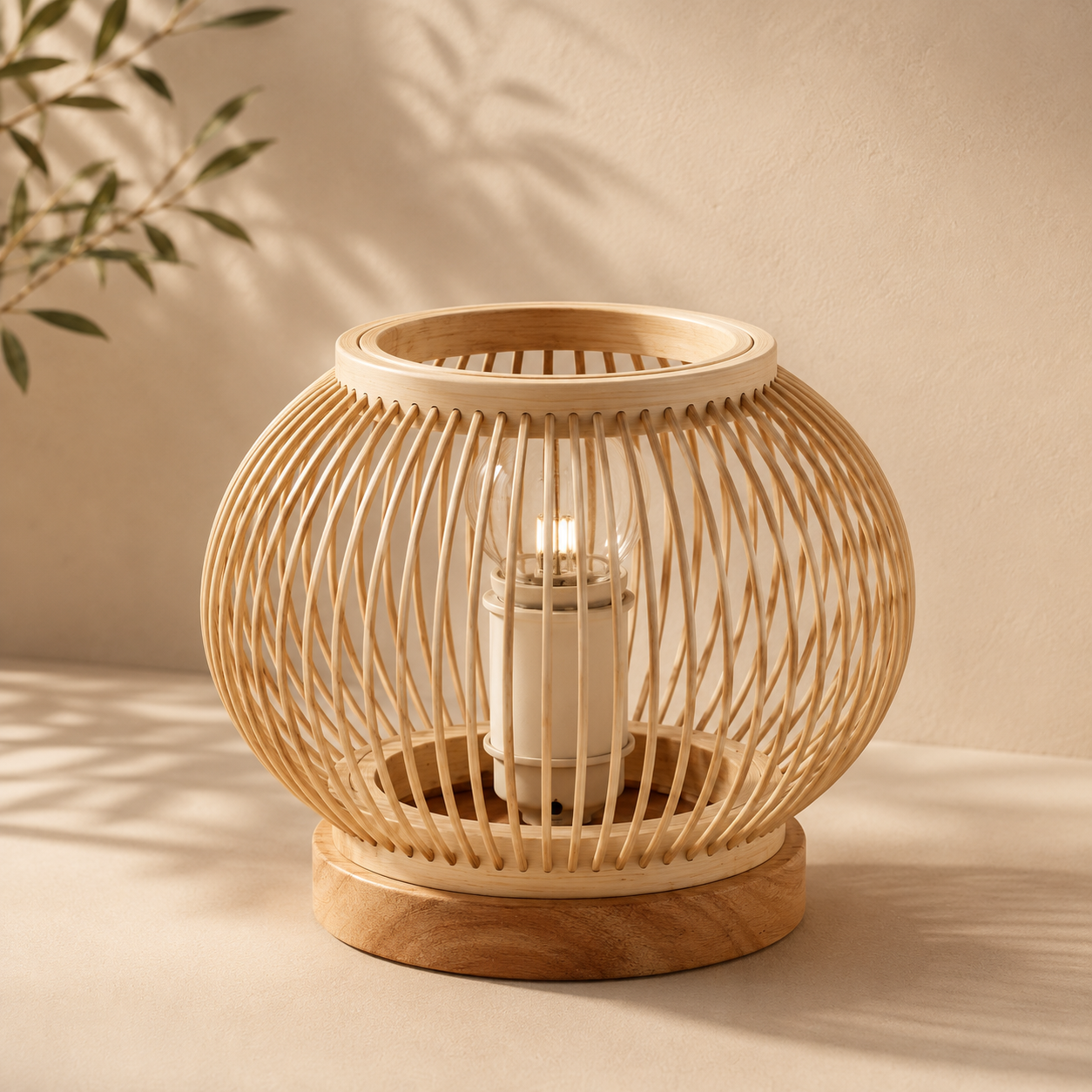 Bora | Japanese Bamboo Table Lamp