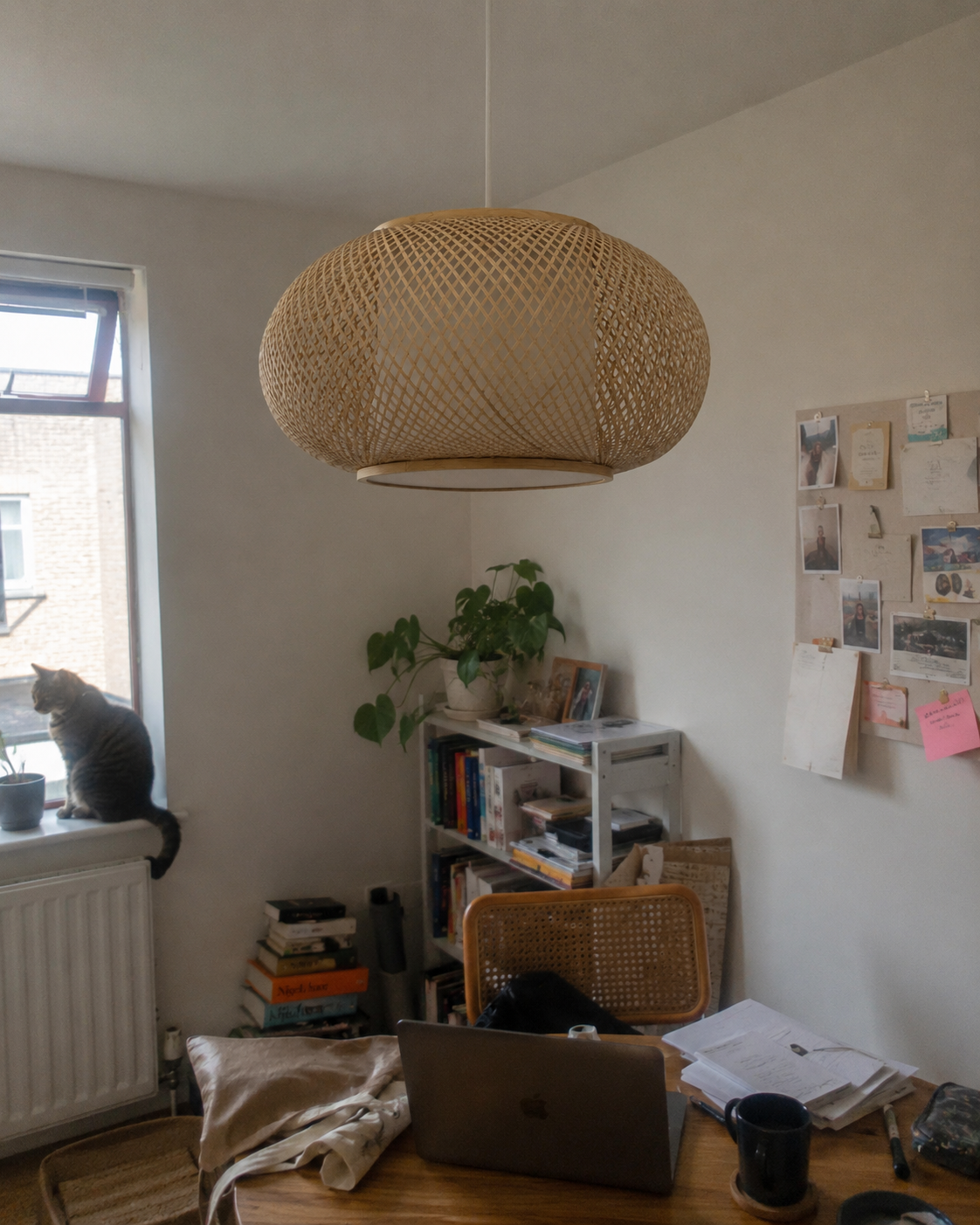 Tsuki | Japanese Woven Bamboo Pendant Light