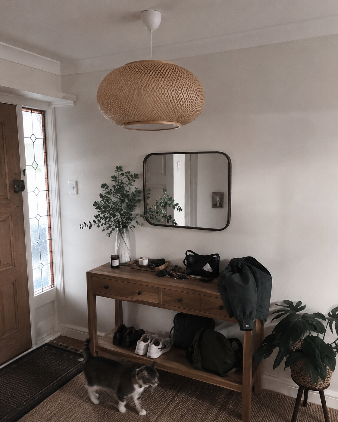 Tsuki | Japanese Woven Bamboo Pendant Light
