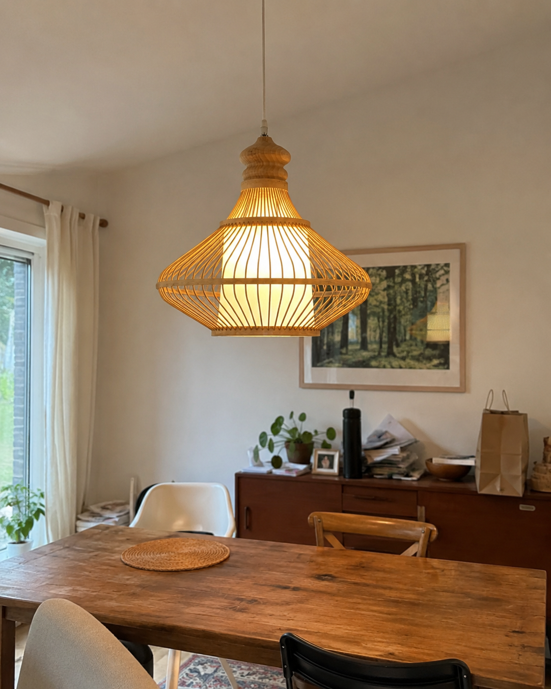 Suzu | Japanese Bamboo Pendant Light