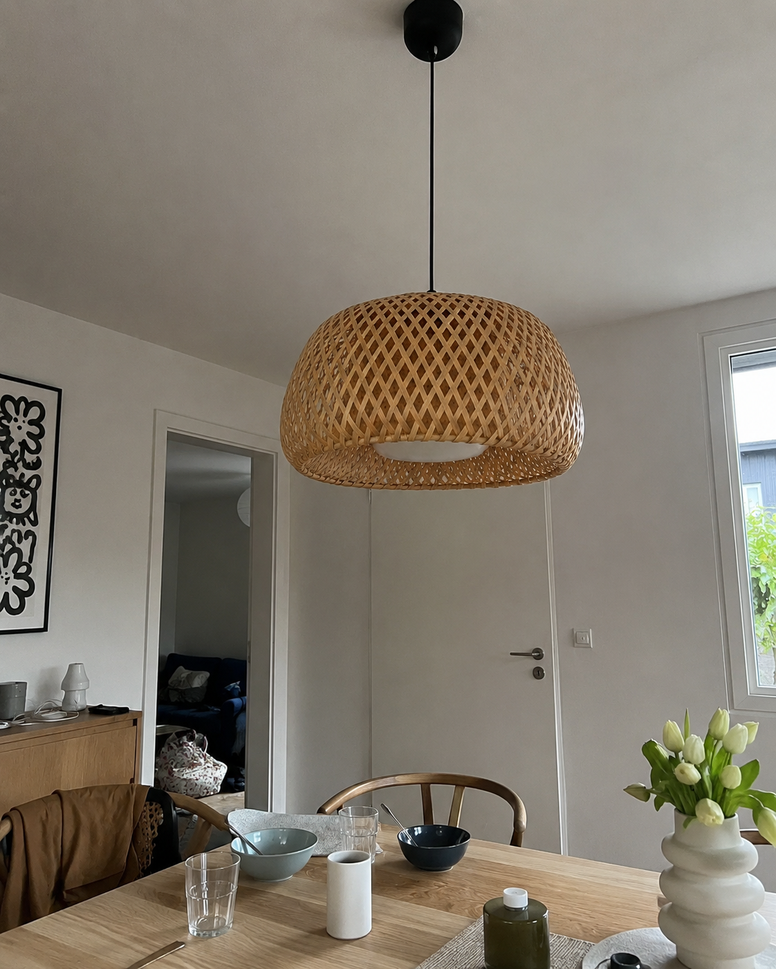 Kumo | Japanese Woven Bamboo Pendant Light