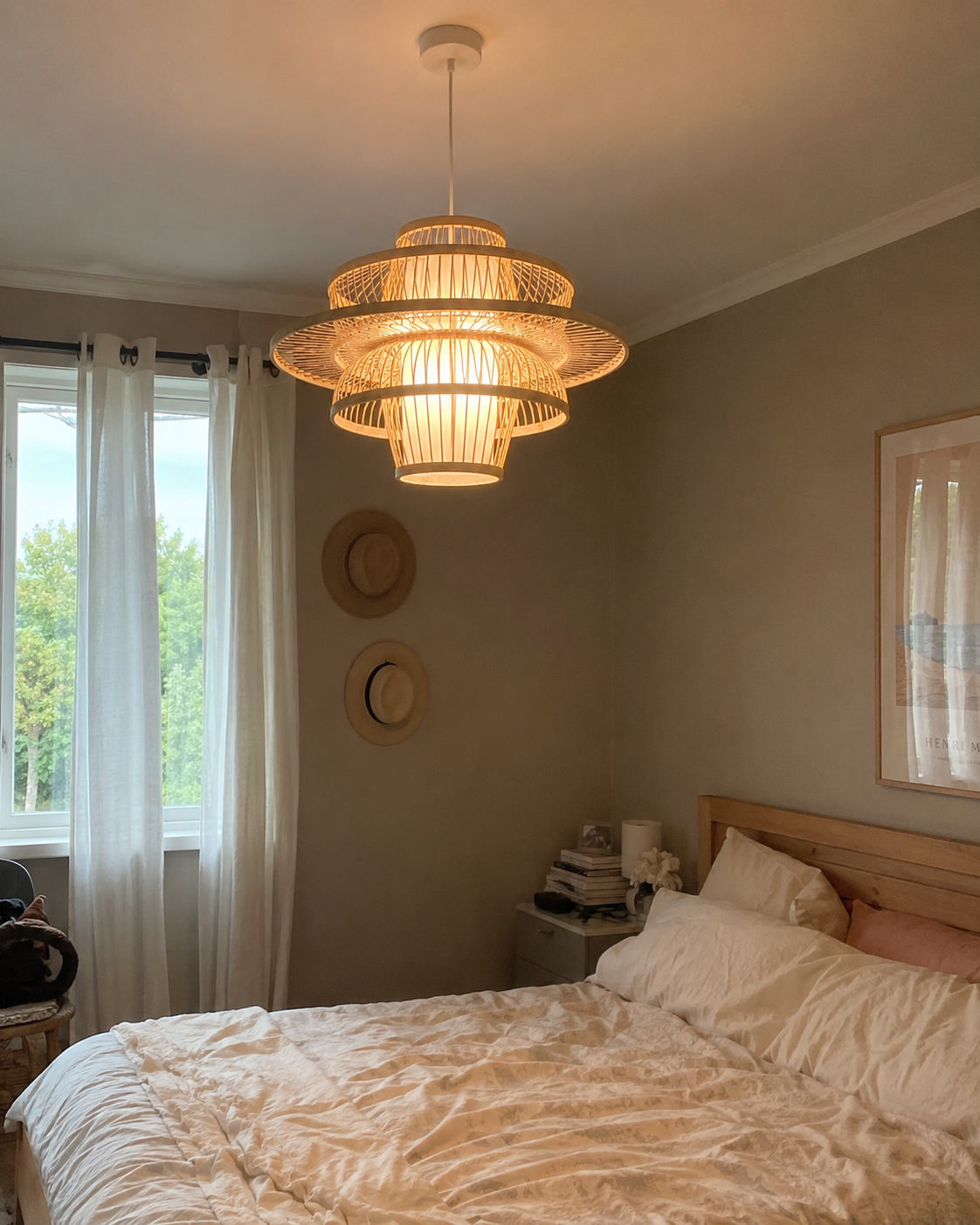 Halo | Tiered Japanese Bamboo Pendant Light