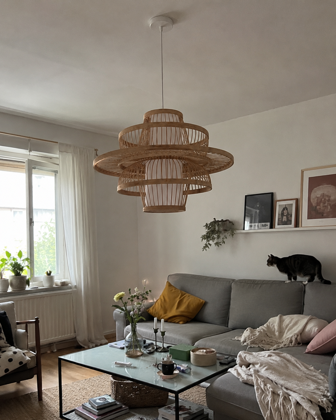 Halo | Tiered Japanese Bamboo Pendant Light