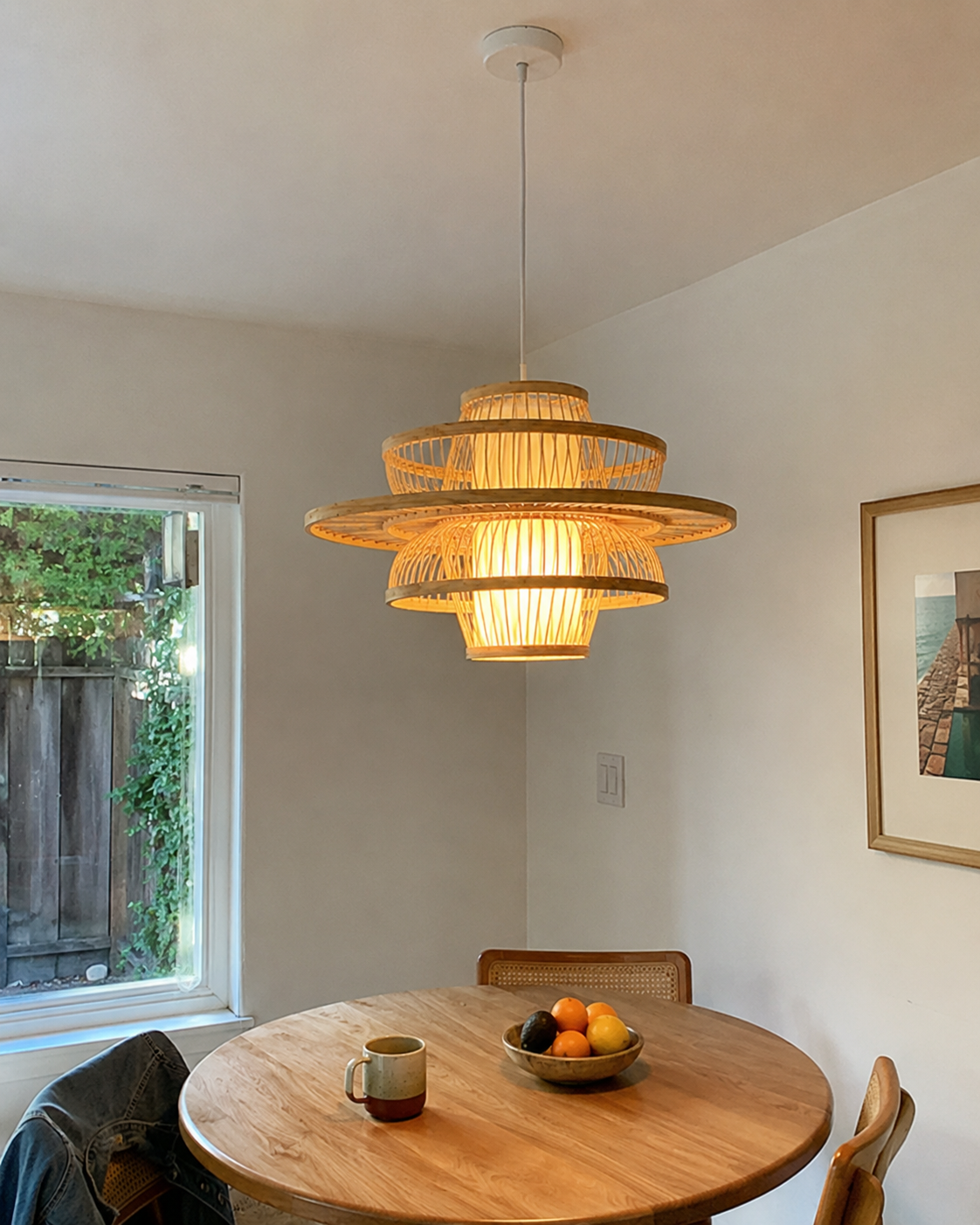 Halo | Tiered Japanese Bamboo Pendant Light