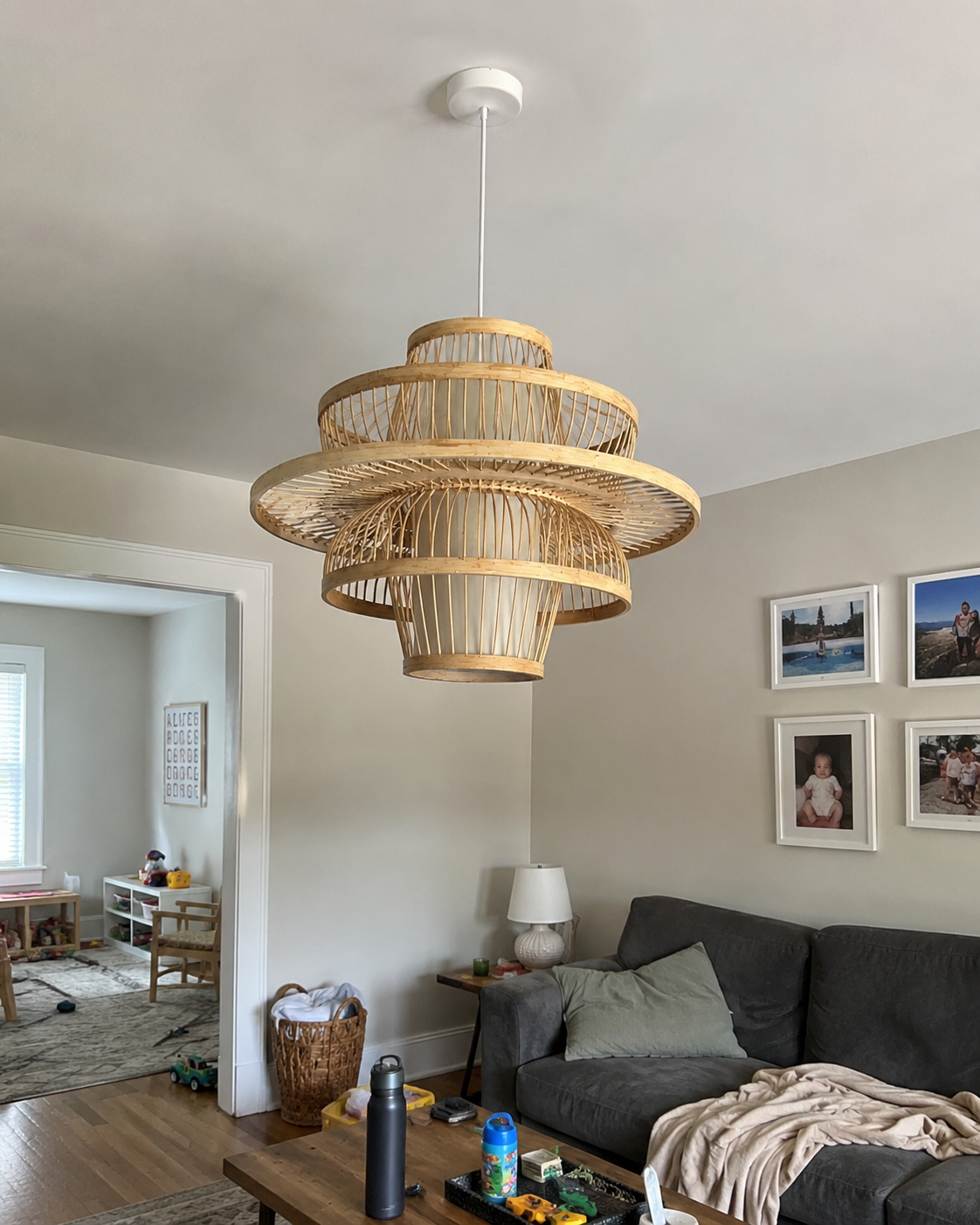 Halo | Tiered Japanese Bamboo Pendant Light