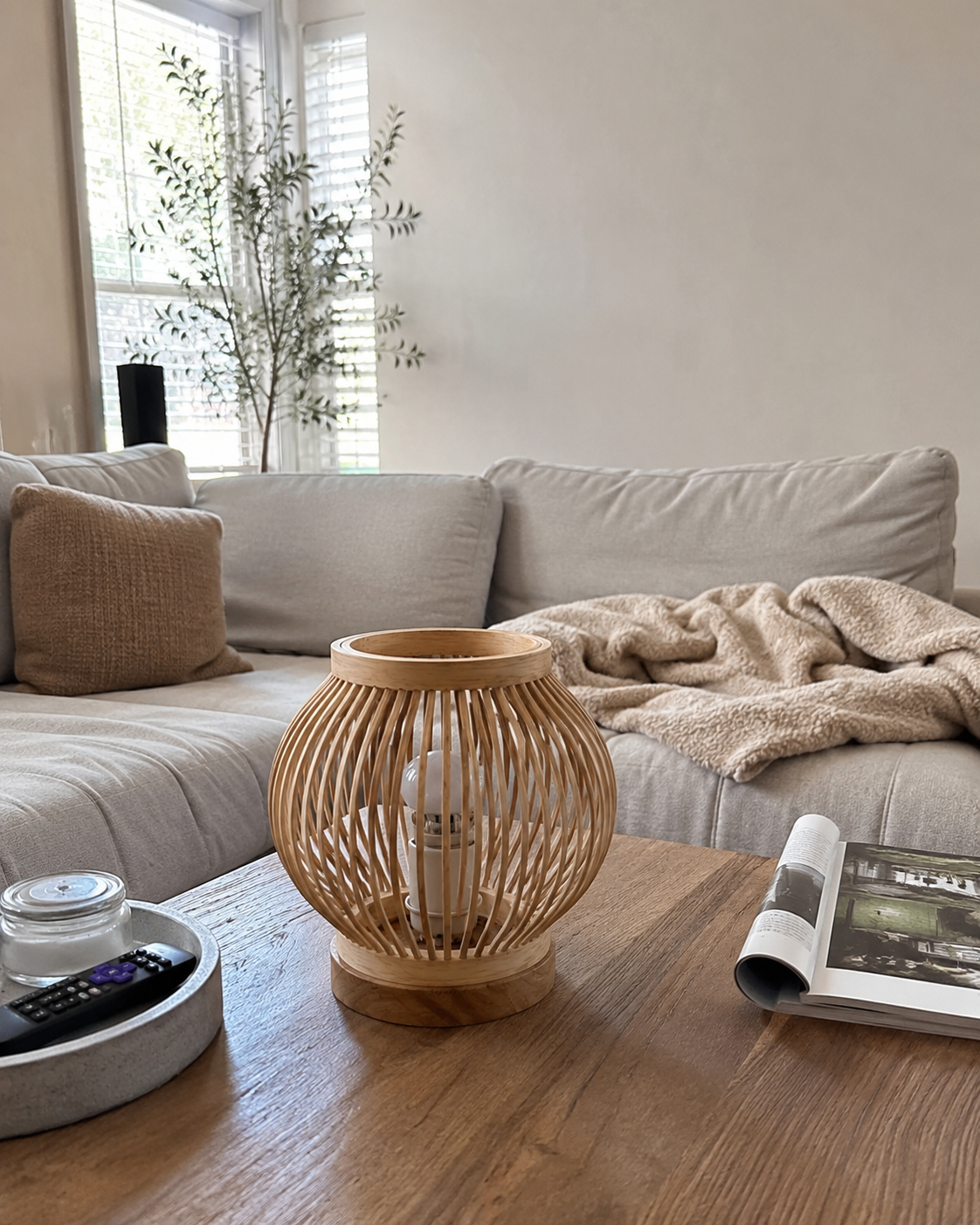 Bora | Japanese Bamboo Table Lamp
