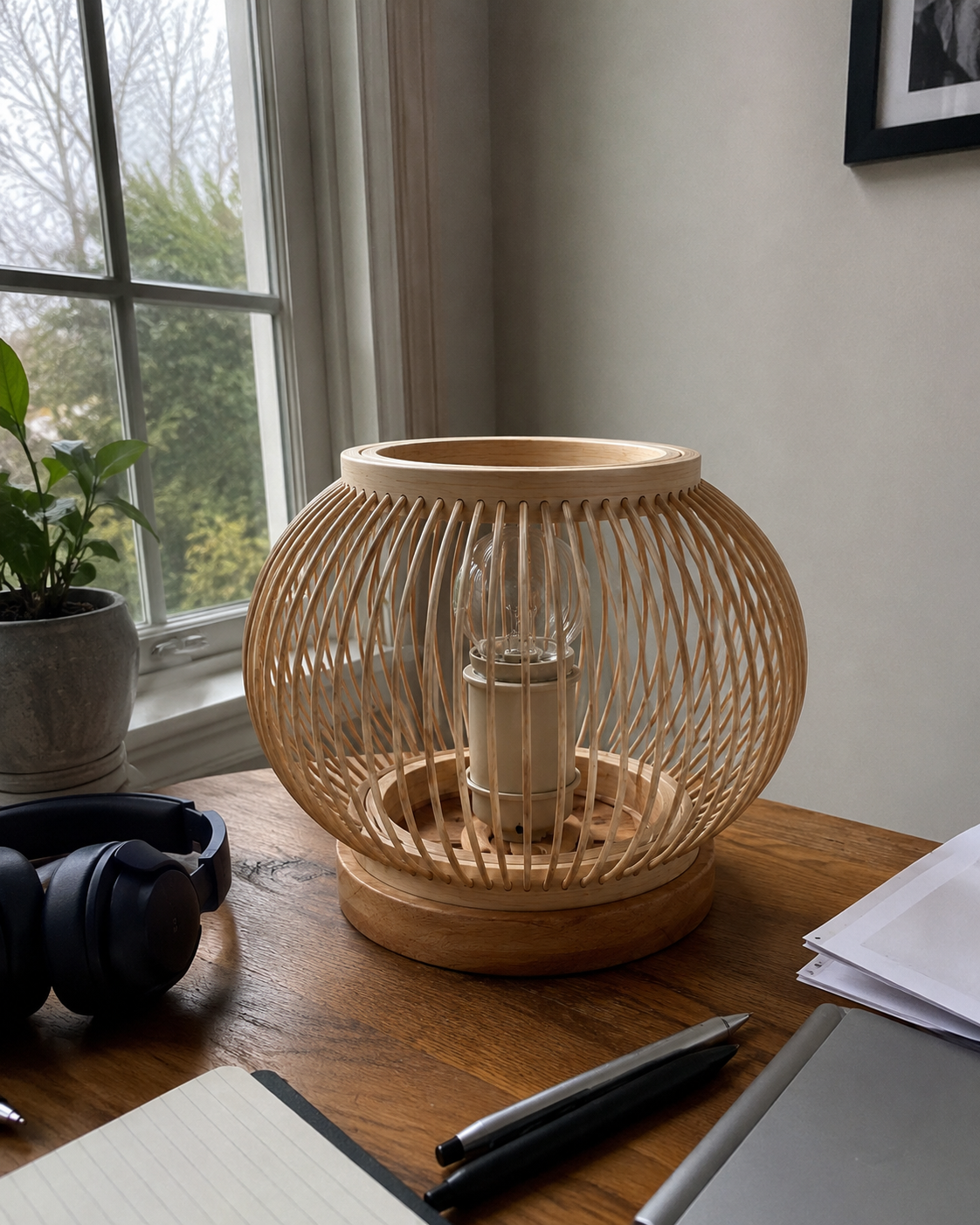 Bora | Japanese Bamboo Table Lamp