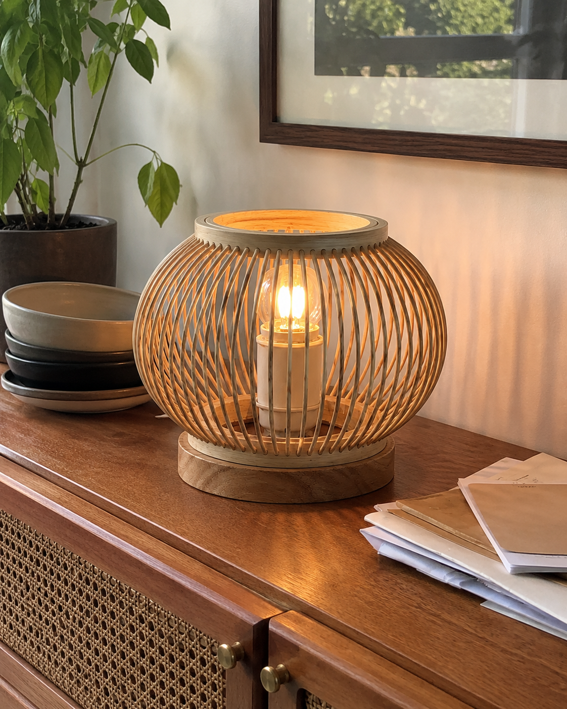 Bora | Japanese Bamboo Table Lamp
