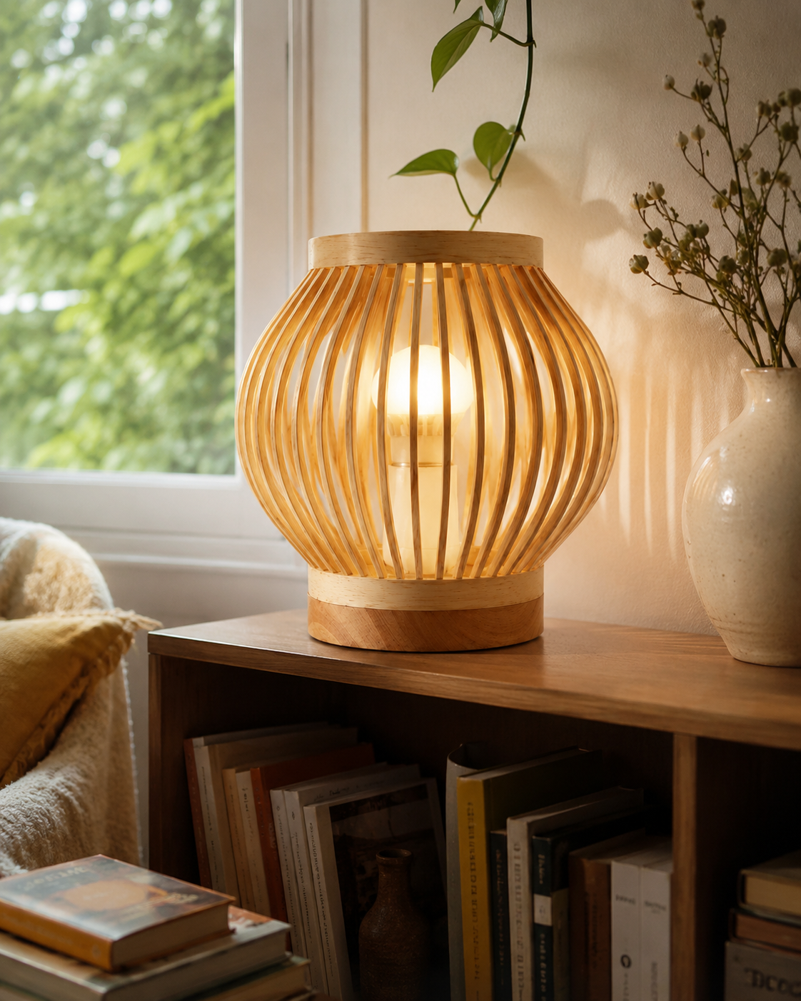 Bora | Japanese Bamboo Table Lamp