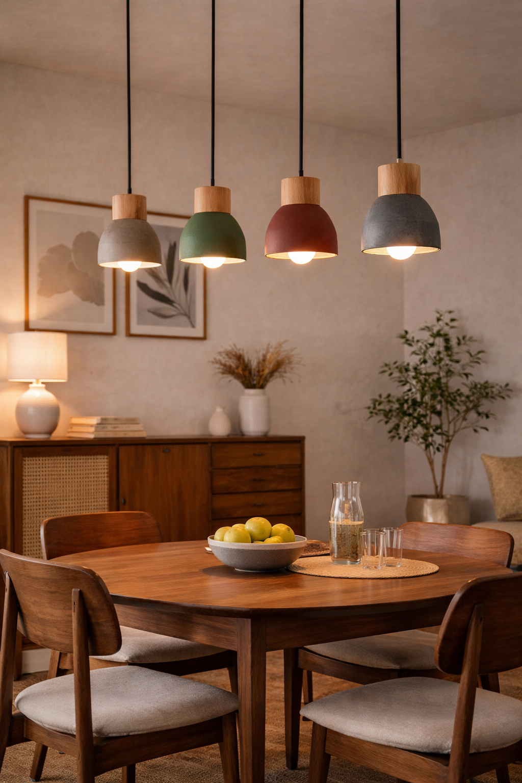 Nordic Minimalist Vintage Concrete Pendant Light